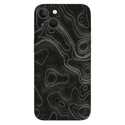 Apple iPhone Skins (All Models) - Black Swirl - 3D Embossed Finish (L-196) iPhone 13