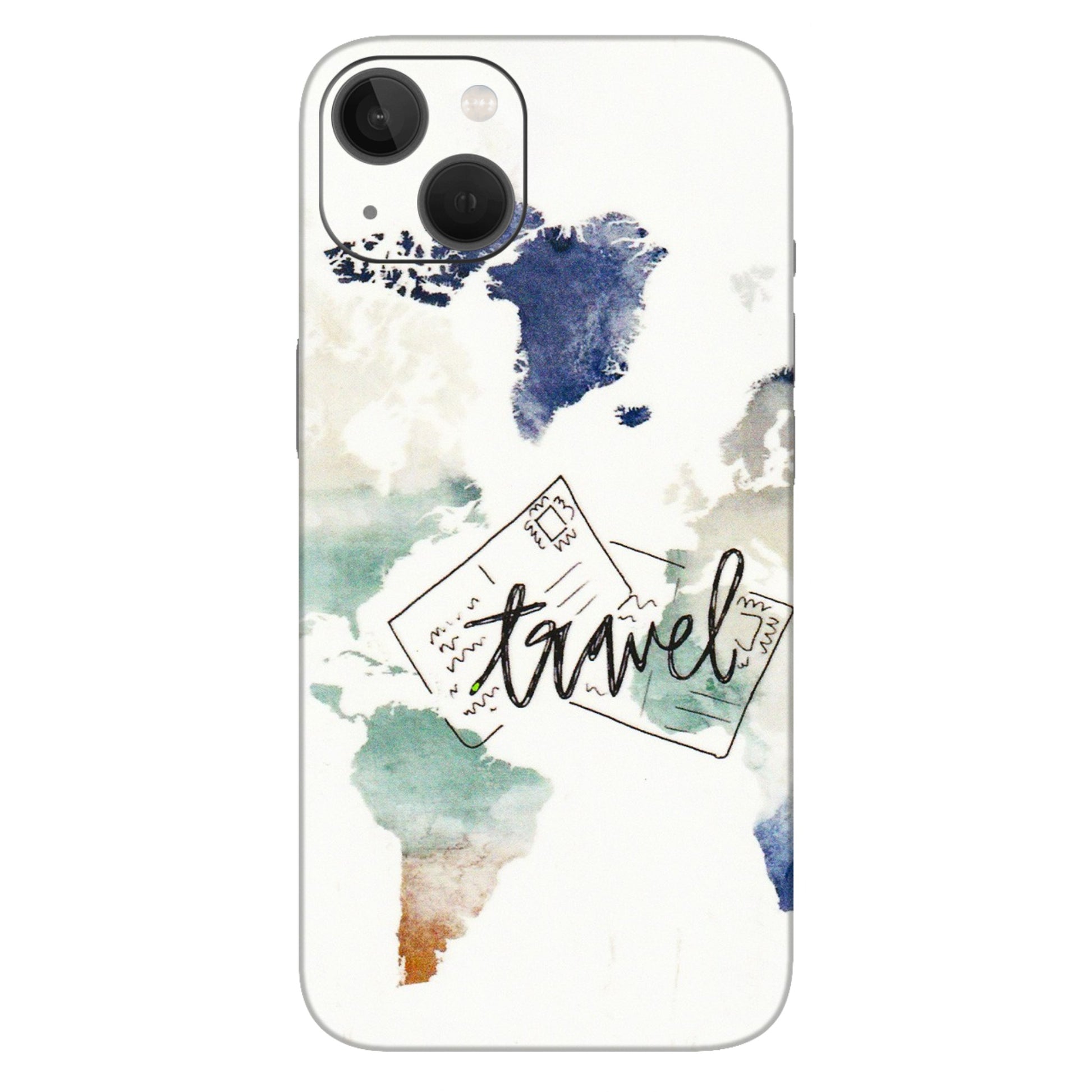 Apple iPhone Skins (All Models) - Travel The World - 3D Embossed Finish (L-232) iPhone 13