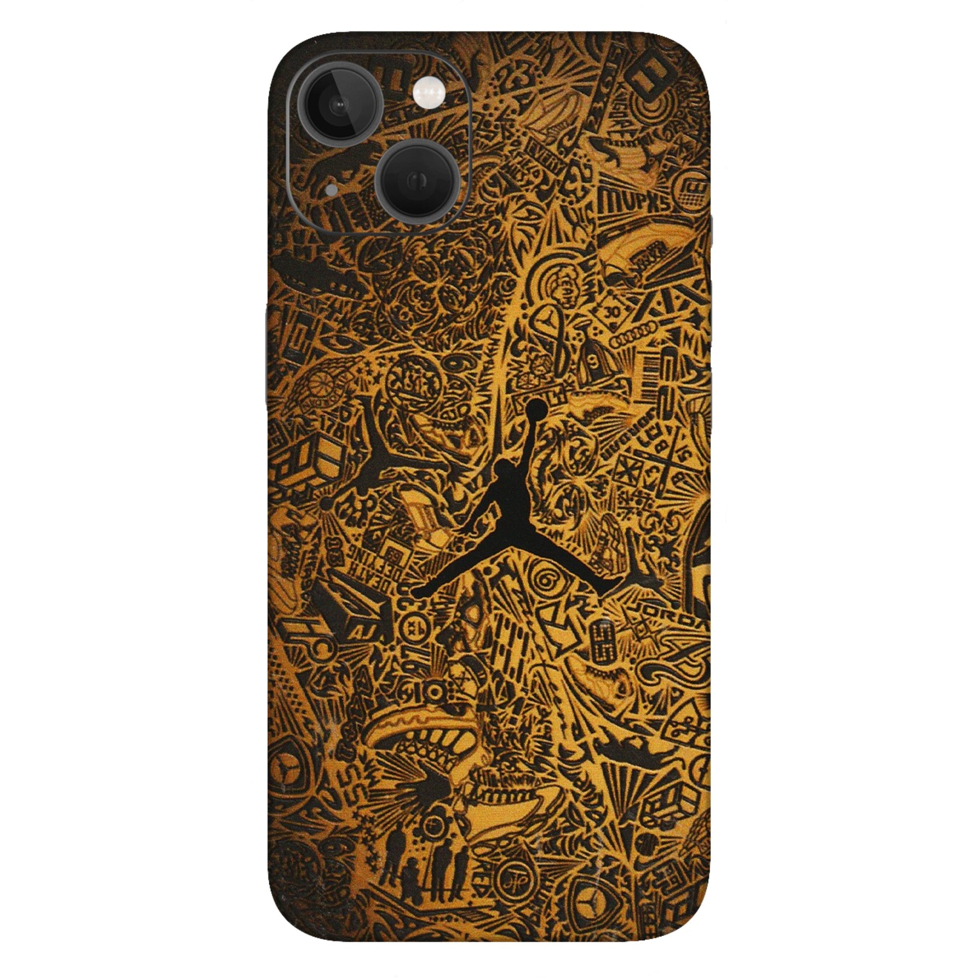 Apple iPhone Skins (All Models) - Premium Gold Basketball Player - 3D Embossed Finish (L-236) iPhone 13