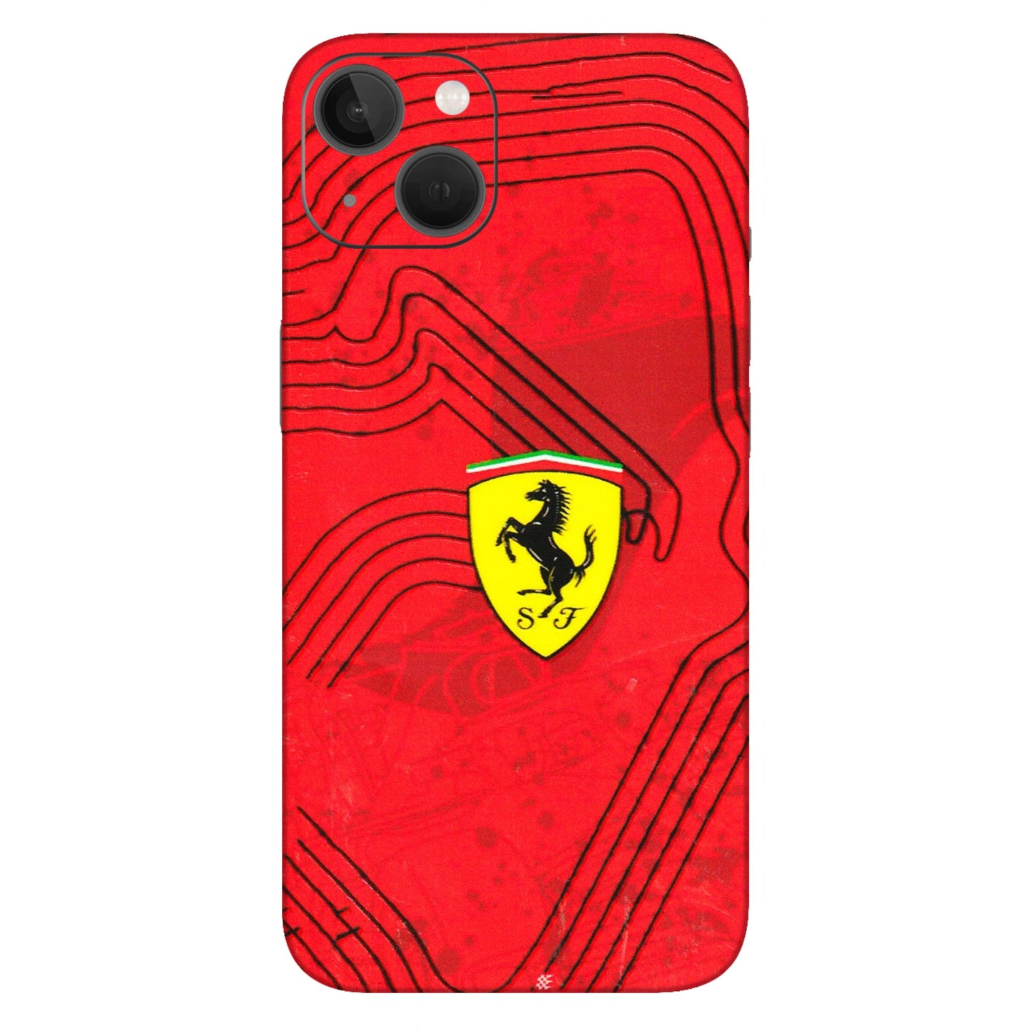 Apple iPhone Skins (All Models) - Red Ferrari Logo Stylish - 3D Embossed Finish (L-238) iPhone 13