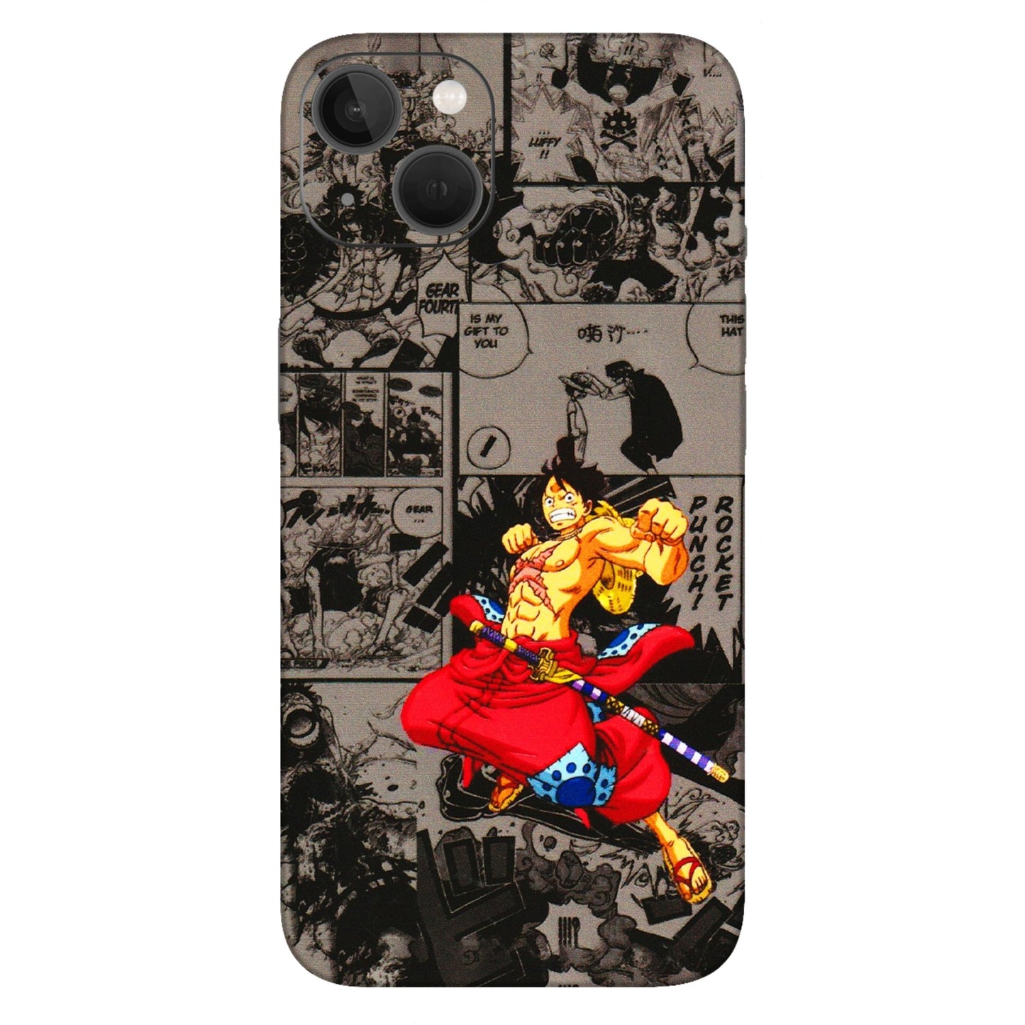 Apple iPhone Skins (All Models) - One Piece Rocket Punch Manga - 3D Embossed Finish (L-25) iPhone 13