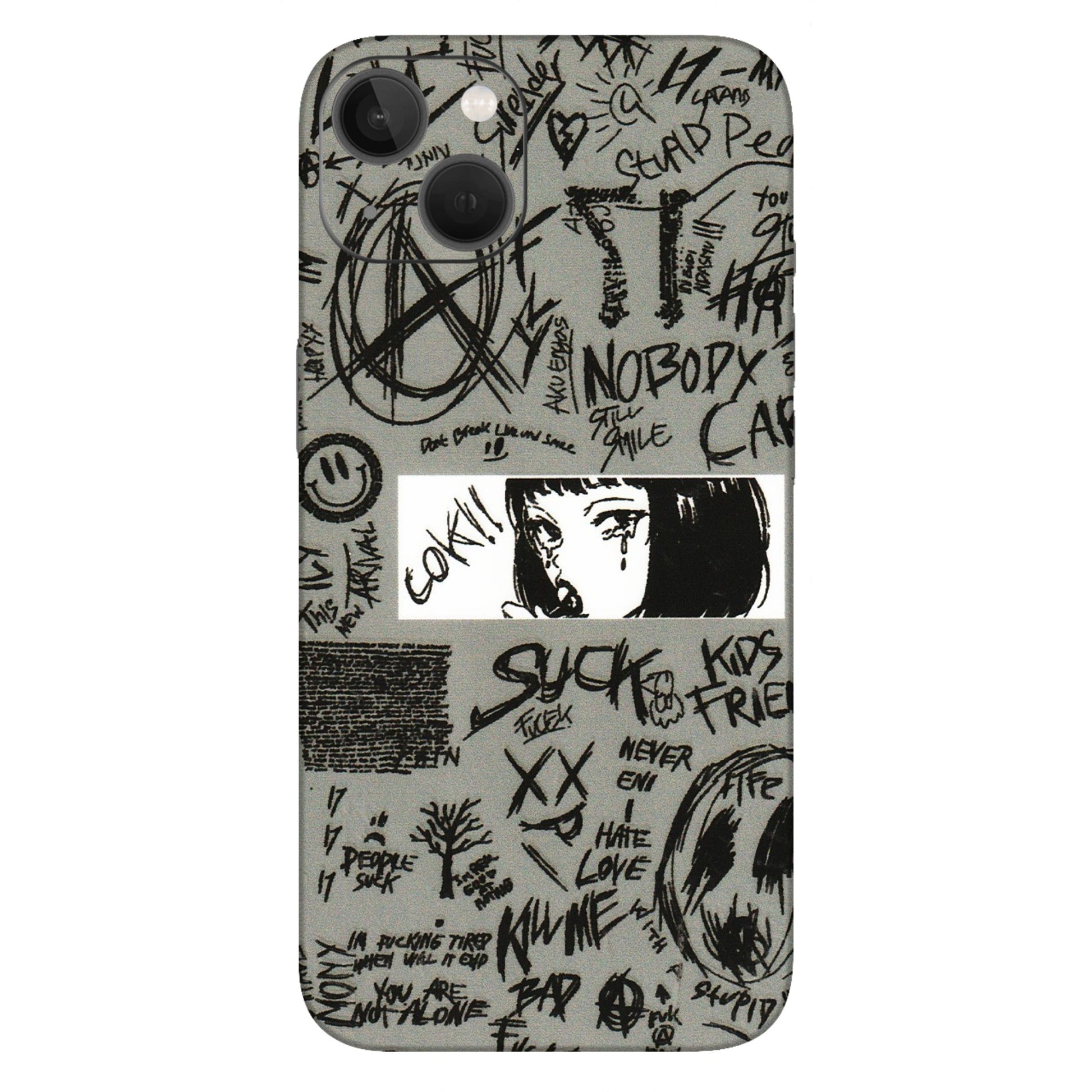 Apple iPhone Skins (All Models) - Never Have Love Anime - 3D Embossed Finish (L-260) iPhone 13