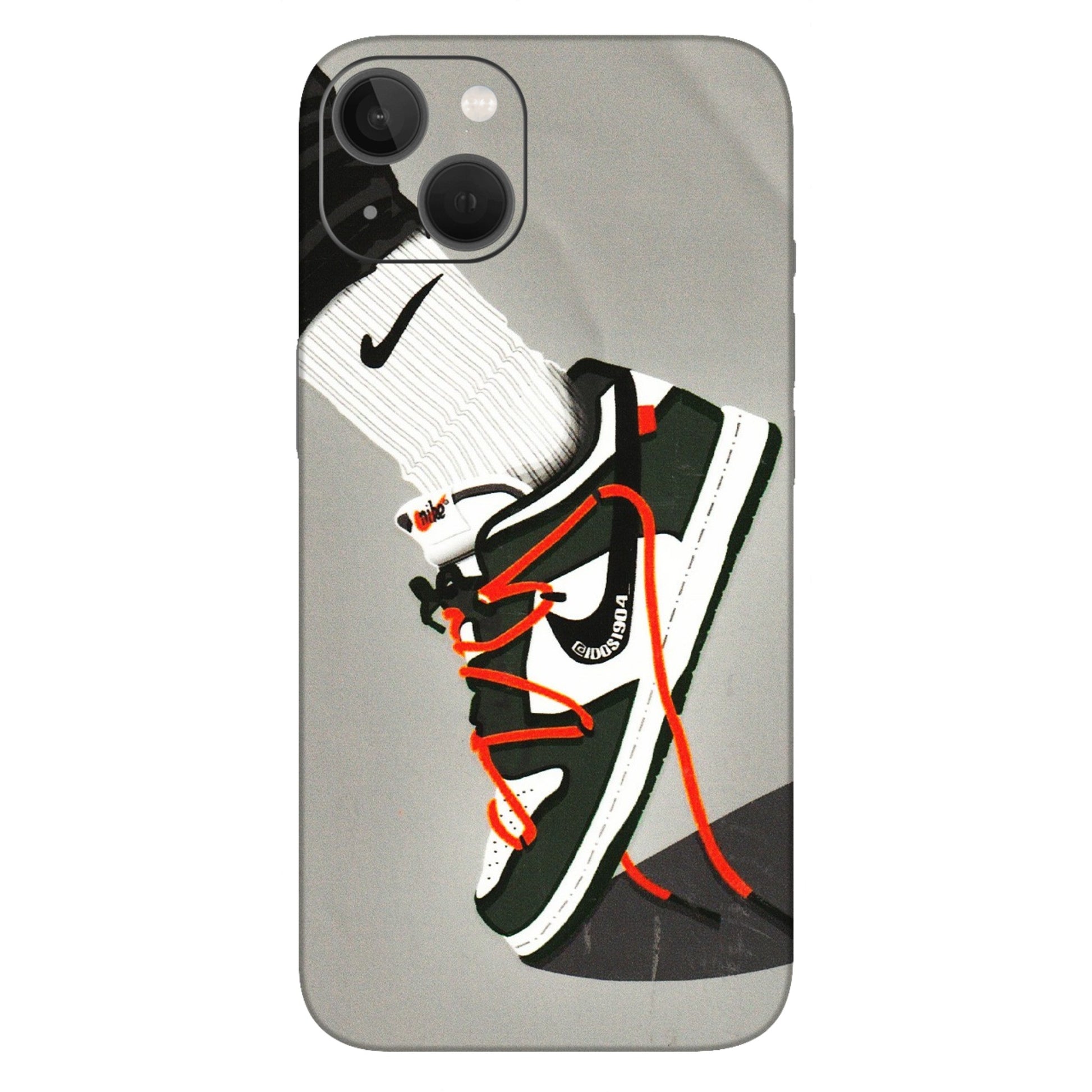 Apple iPhone Skins (All Models) - New Grey Sneaker - 3D Embossed Finish (L-261) iPhone 13