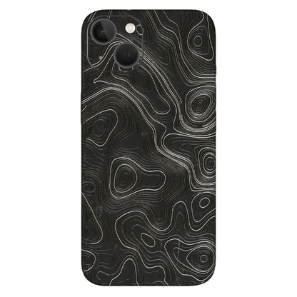 Apple iPhone Skins (All Models) - Abstract White Line Map - 3D Embossed Finish (L-269) iPhone 13
