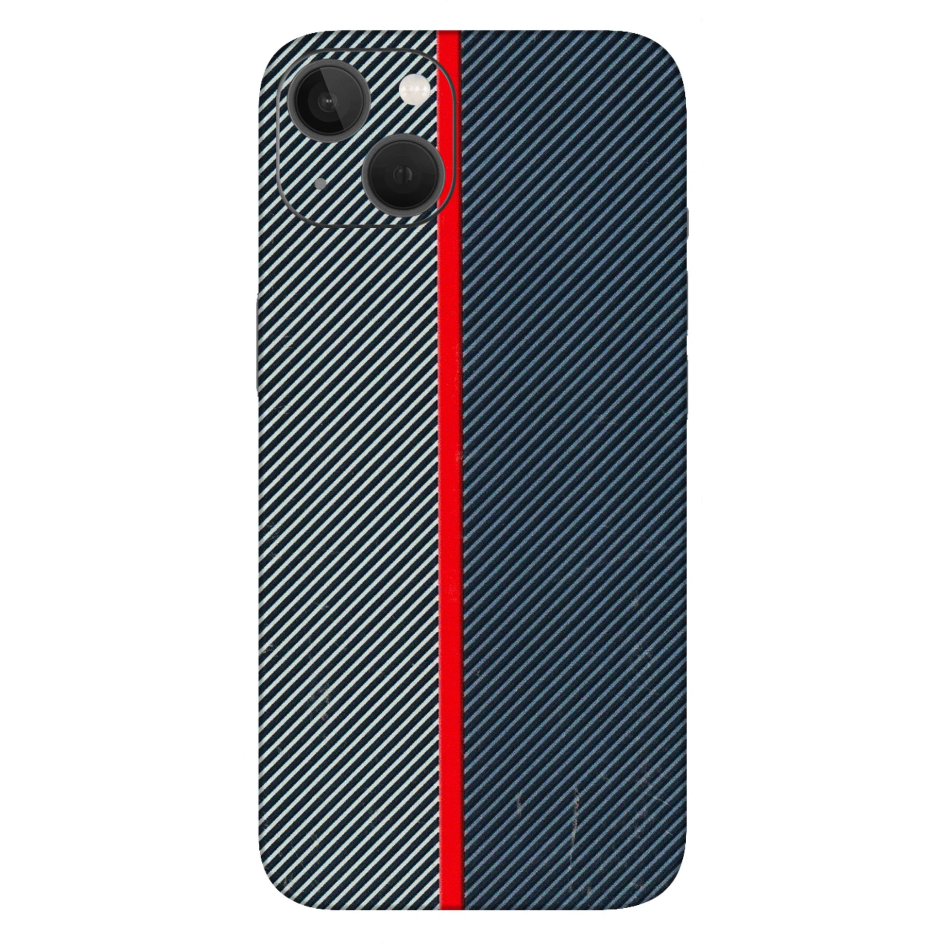 Apple iPhone Skins (All Models) - Blue Sober Lines - 3D Embossed Finish (L-305) iPhone 13