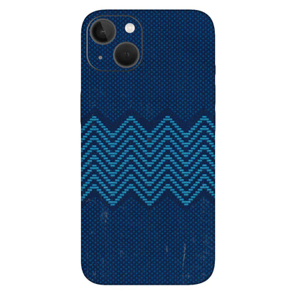 Apple iPhone Skins (All Models) - Blue Sober Waves - 3D Embossed Finish (L-306) iPhone 13
