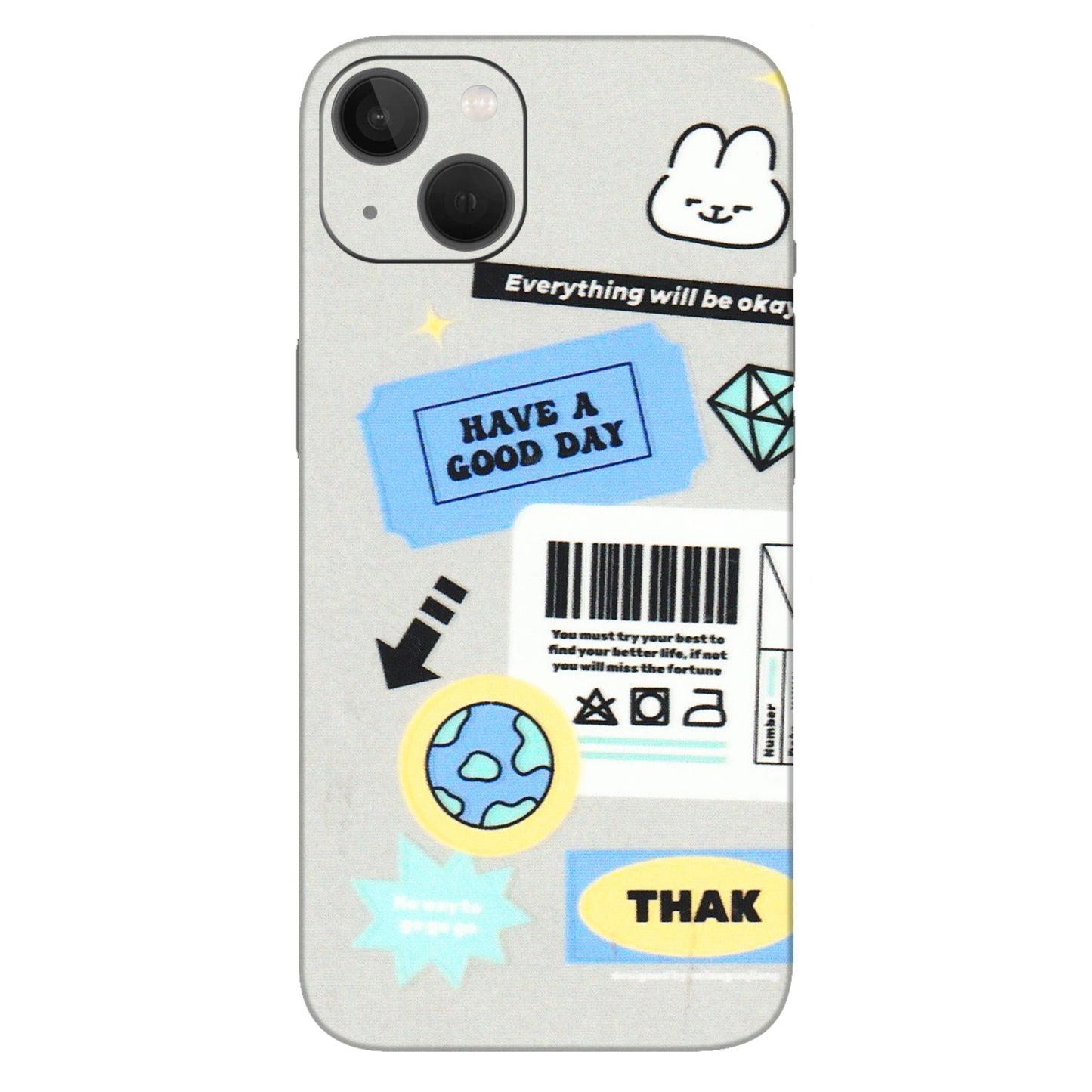 Apple iPhone Skins (All Models) - Will Be Okay Design - 3D Embossed Finish (L-316) iPhone 13