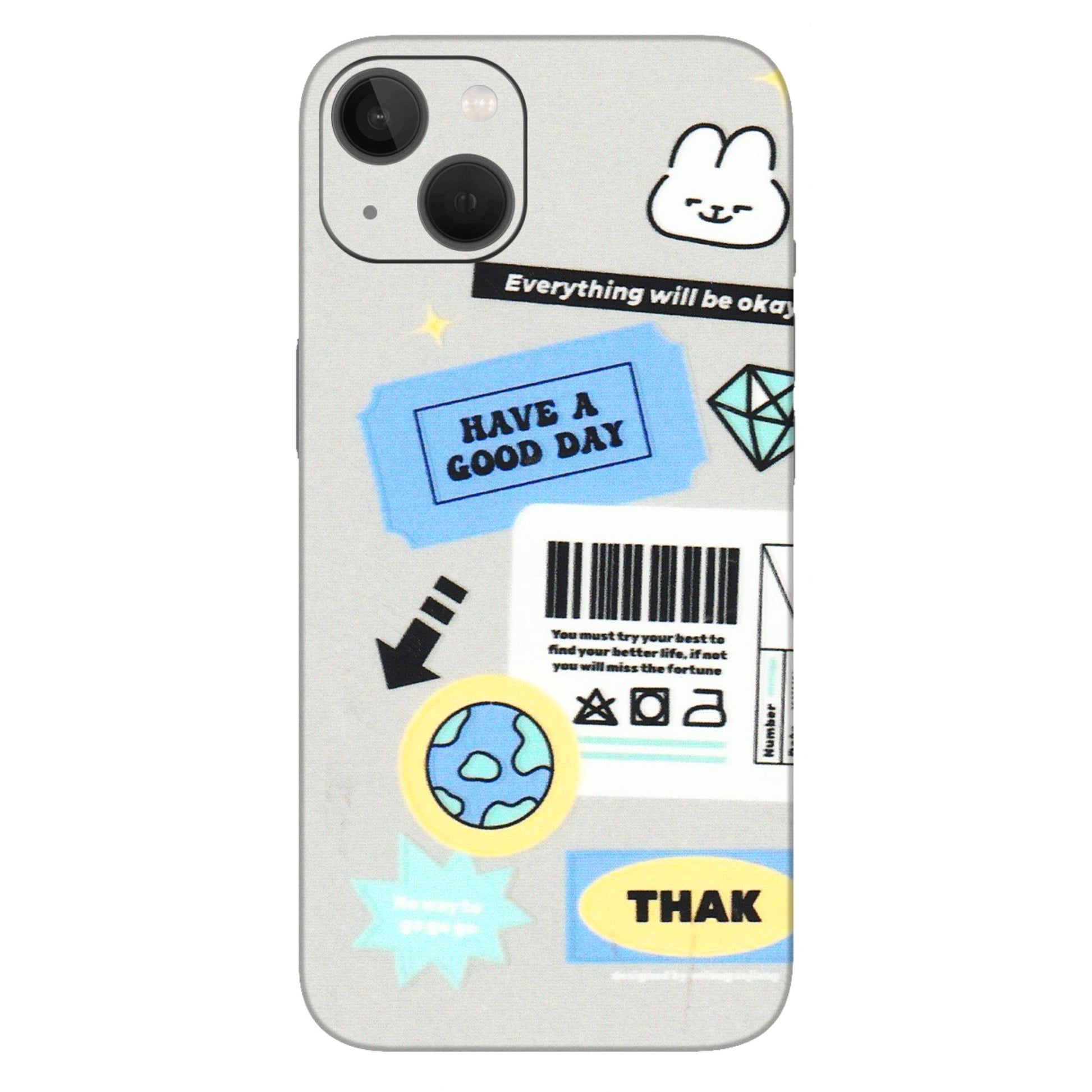 Apple iPhone Skins (All Models) - Will Be Okay Design - 3D Embossed Finish (L-316) iPhone 13