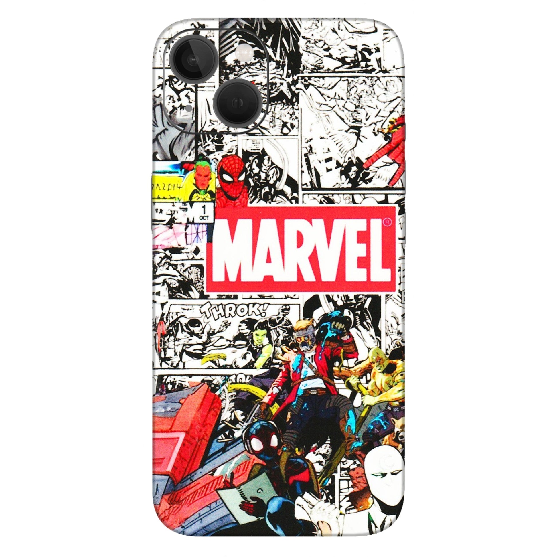 Apple iPhone Skins (All Models) - Marvel Colorful Comic - 3D Embossed Finish (L-64) iPhone 13