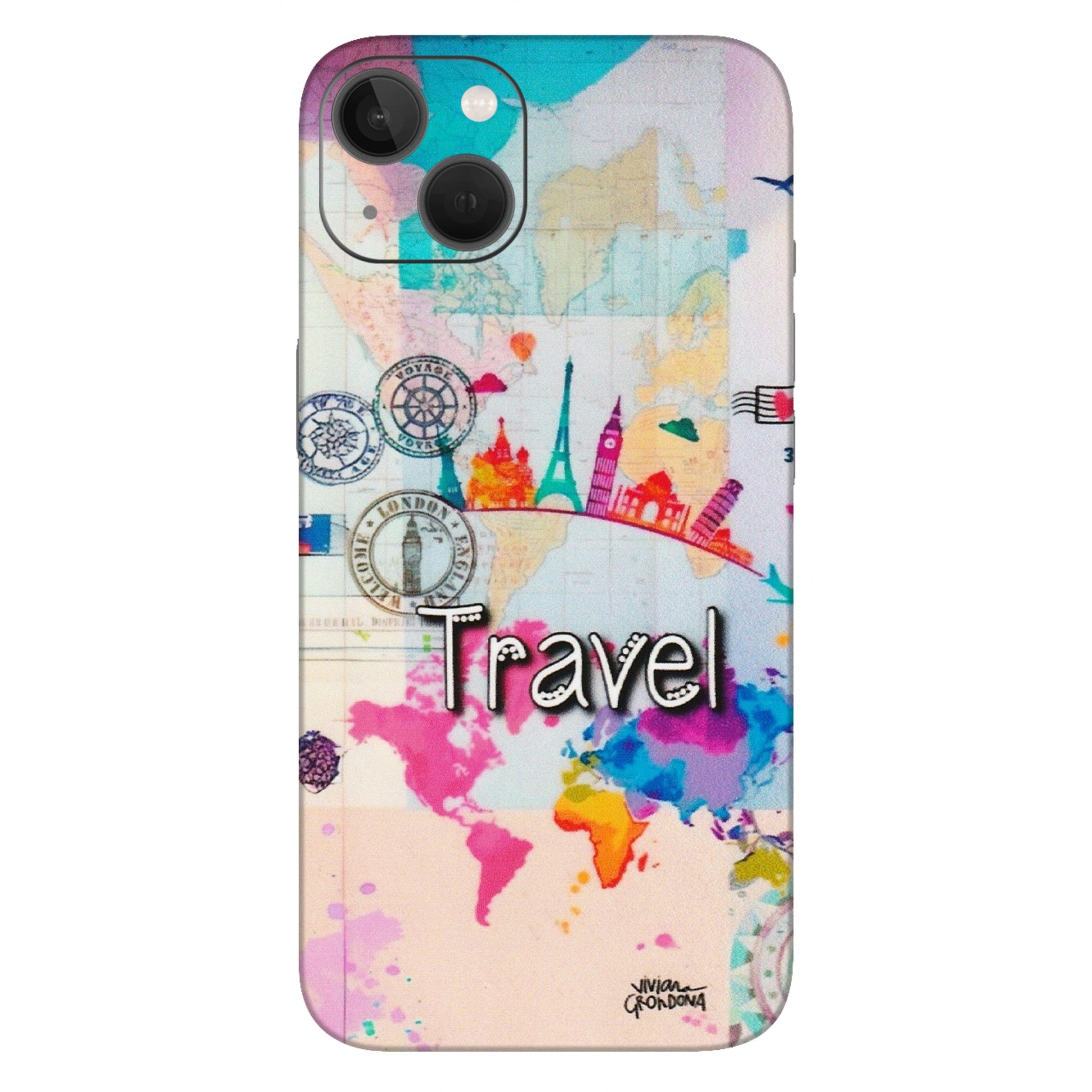 Apple iPhone Skins (All Models) - Travel The Wonders - Matte Finish (M-108) iPhone 13