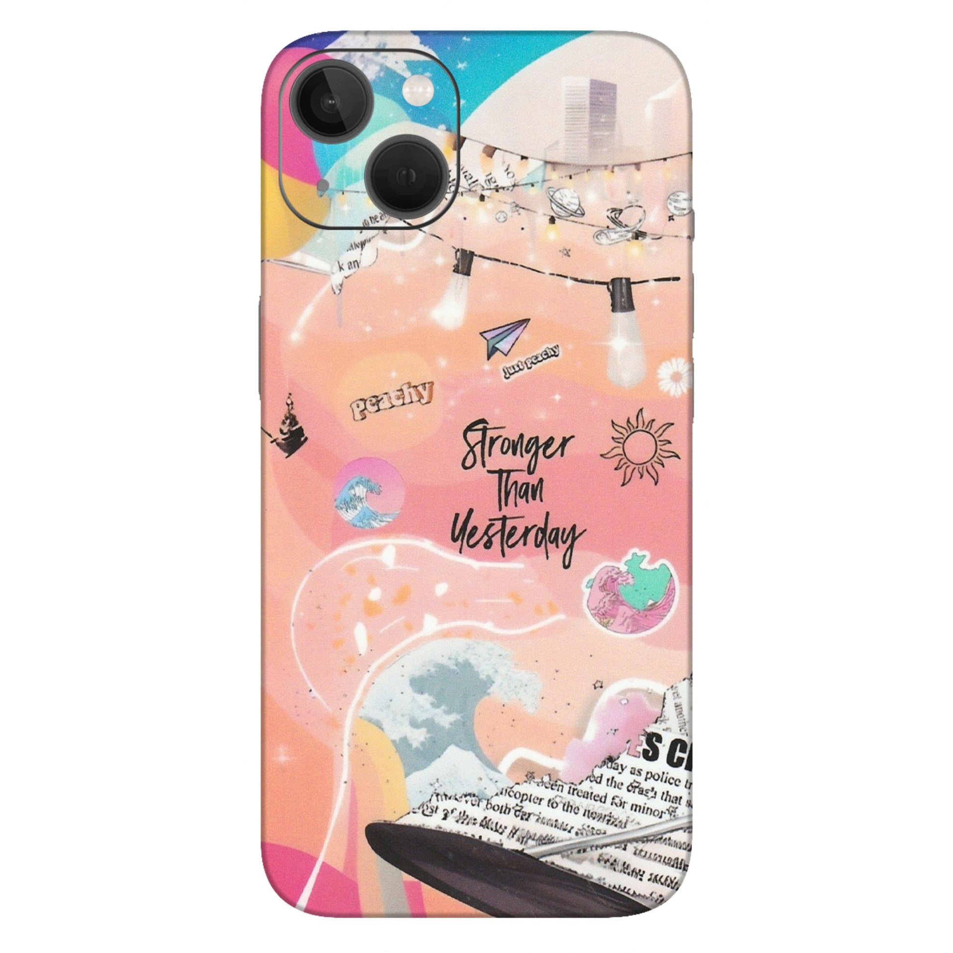 Apple iPhone Skins (All Models) - Stronger Then Yesterday - Matte Finish (M-128) iPhone 13