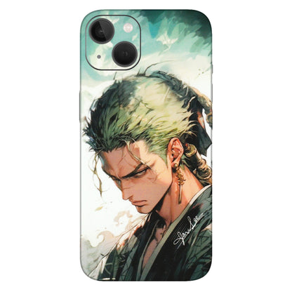 Apple iPhone Skins (All Models) - New Roronoa Zoro One Picece Anime - Matte Finish (M-140) iPhone 13