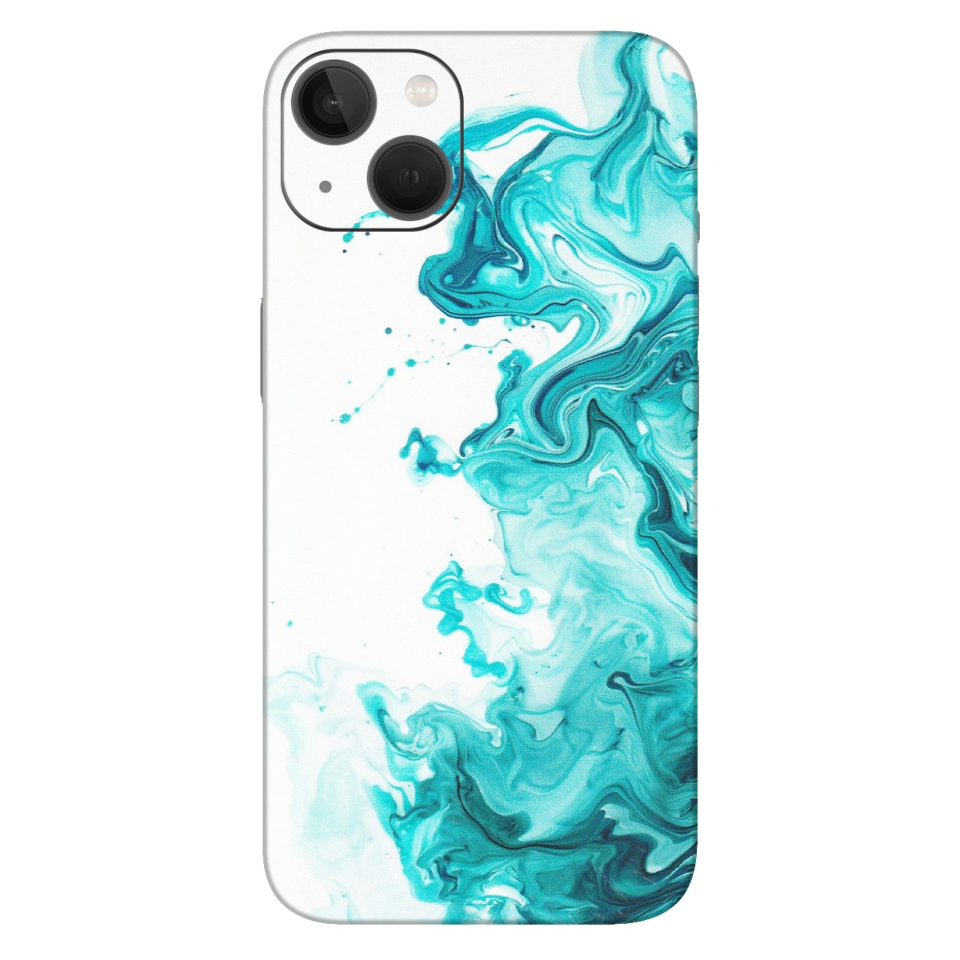 Apple iPhone Skins (All Models) - Sky Blue Abstract Colour - Matte Finish (M-146) iPhone 13