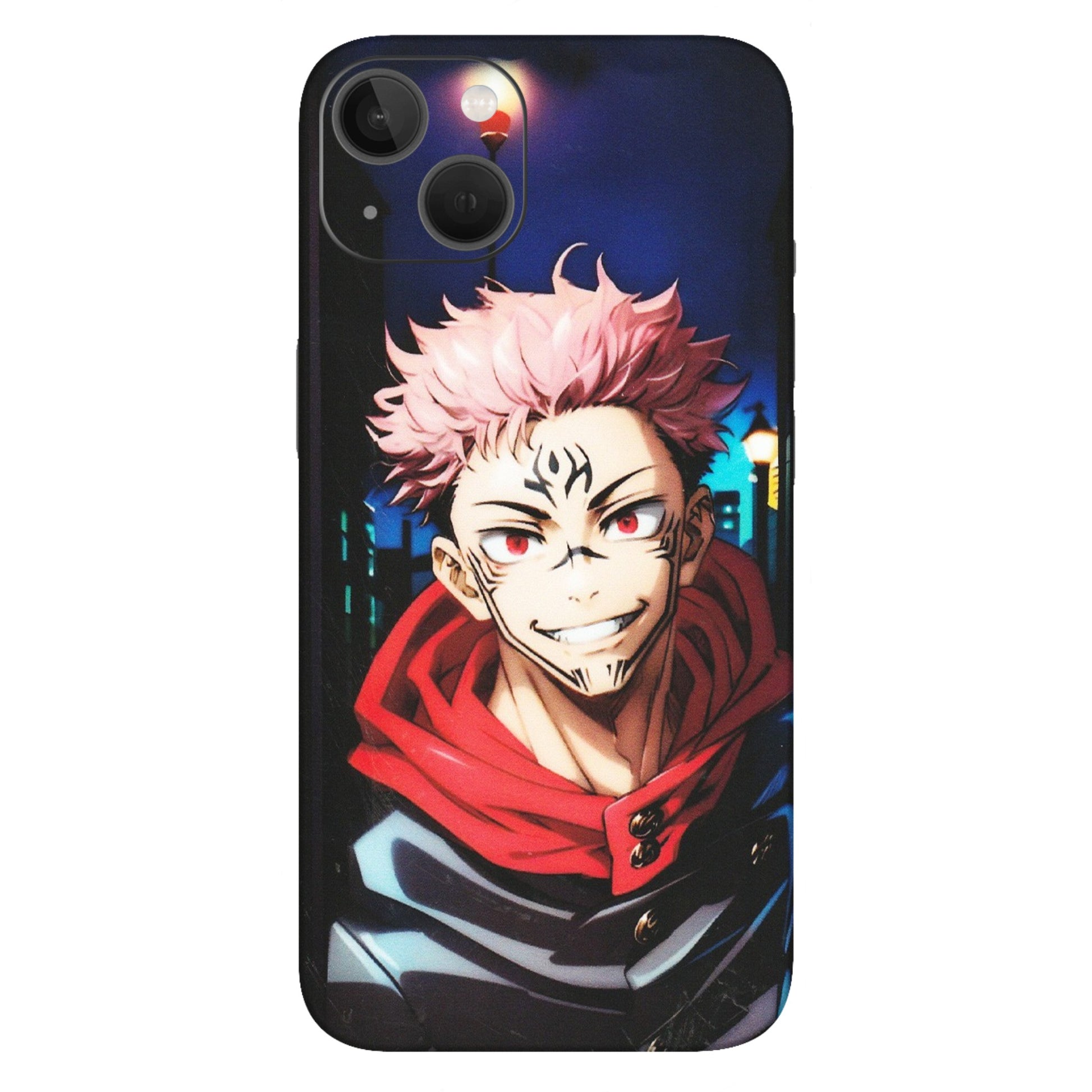 Apple iPhone Skins (All Models) - Yuji Itadori Funny Face Anime - Matte Finish (M-152) iPhone 13