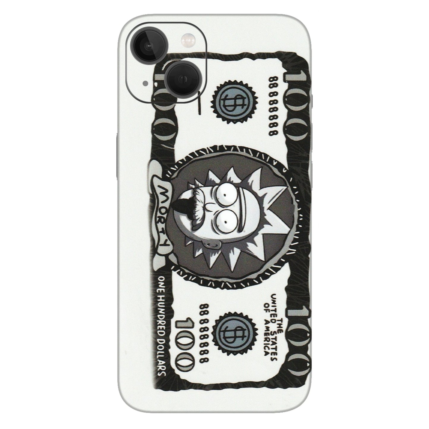 Apple iPhone Skins (All Models) - Rick And Morty Hundred Dollar Anime - Matte Finish (M-161) iPhone 13
