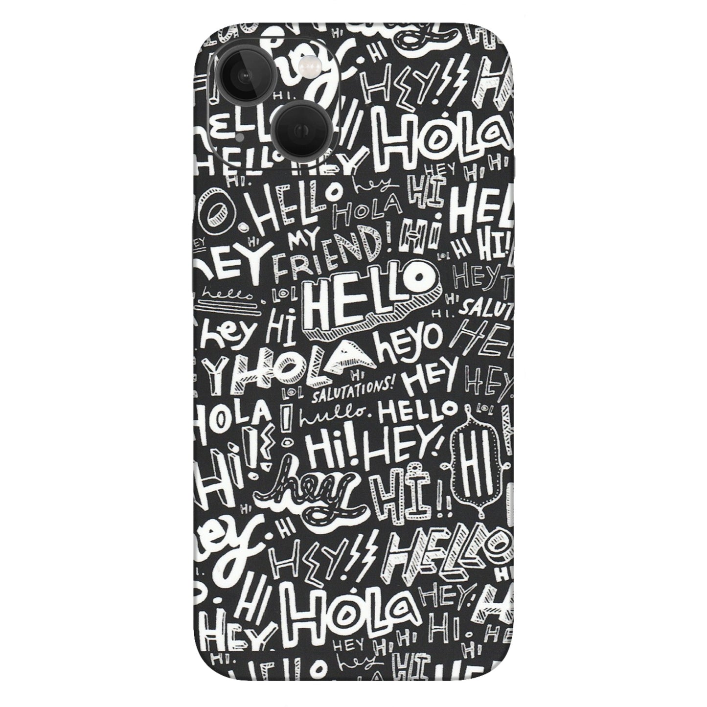 Apple iPhone Skins (All Models) - Hi Hello Doodles - Matte Finish (M-25) iPhone 13