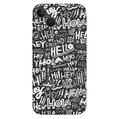Apple iPhone Skins (All Models) - Hi Hello Doodles - Matte Finish (M-25) iPhone 13