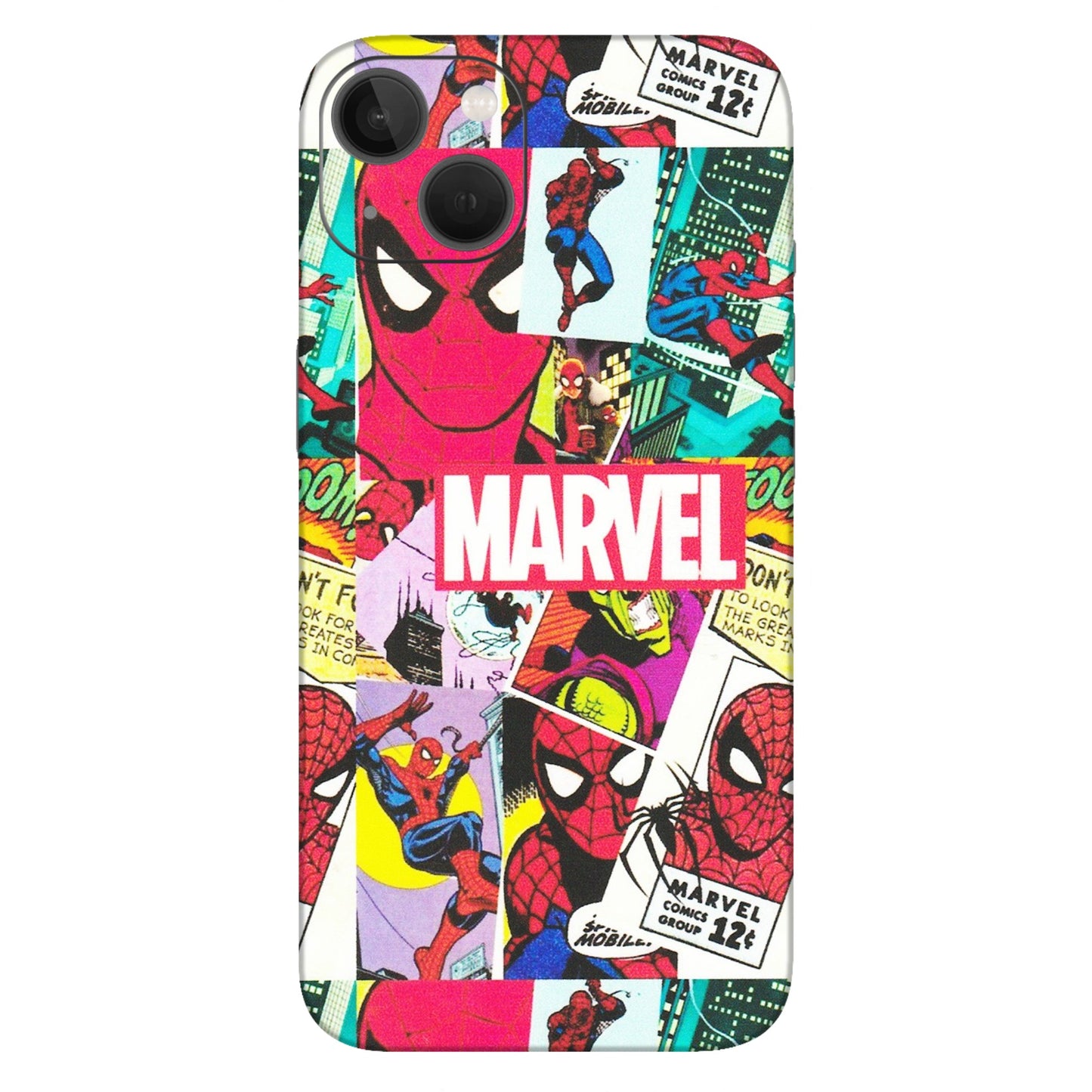 Apple iPhone Skins (All Models) - Marvel Comic Spiderman Grafitti - Matte Finish (M-72) iPhone 13