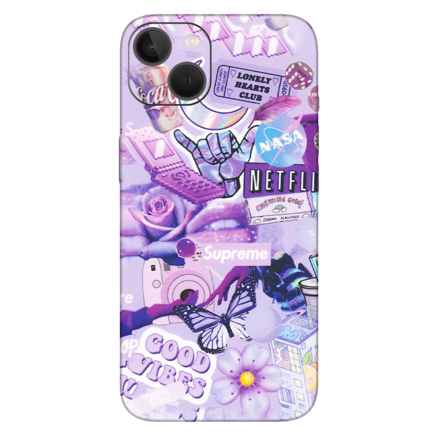 Apple iPhone Skins (All Models) - Supreme Purple Magic - Matte Finish (M-88) iPhone 13