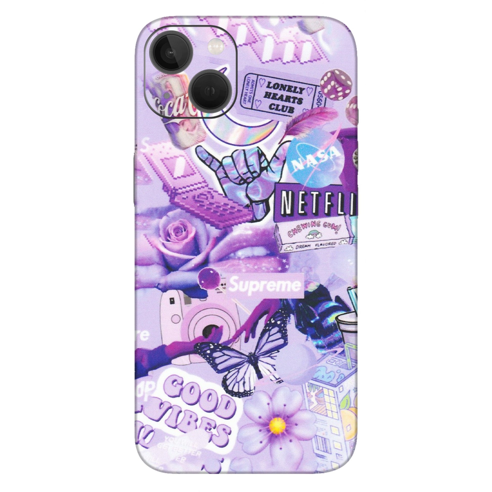 Apple iPhone Skins (All Models) - Supreme Purple Magic - Matte Finish (M-88) iPhone 13