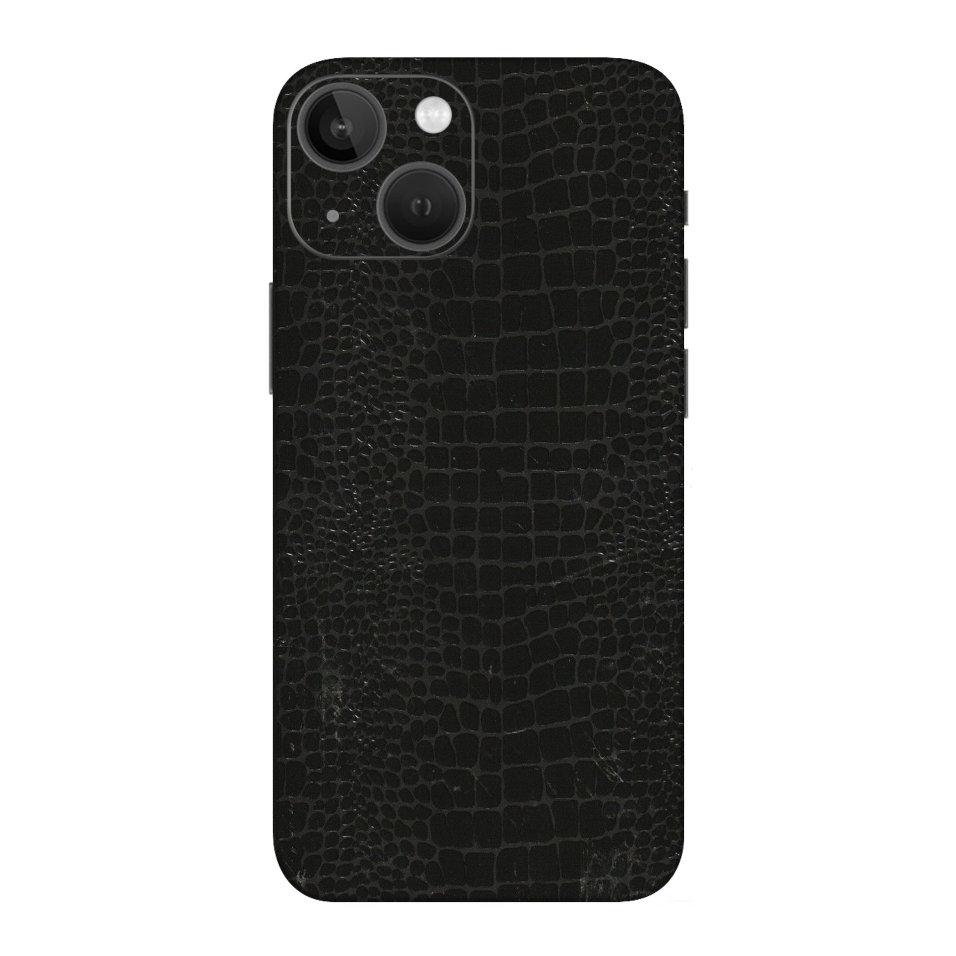 Apple iPhone Skins (All Models) - Snake Leather Black - 3D Embossed Finish (L-107) iPhone 13 Mini