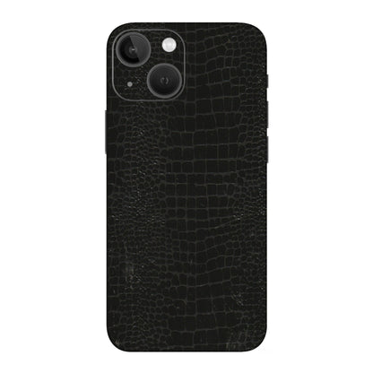 Apple iPhone Skins (All Models) - Snake Leather Black - 3D Embossed Finish (L-107) iPhone 13 Mini