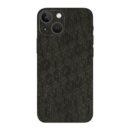 Apple iPhone Skins (All Models) - Black Abstract Pattern - 3D Embossed Finish (L-117) iPhone 13 Mini