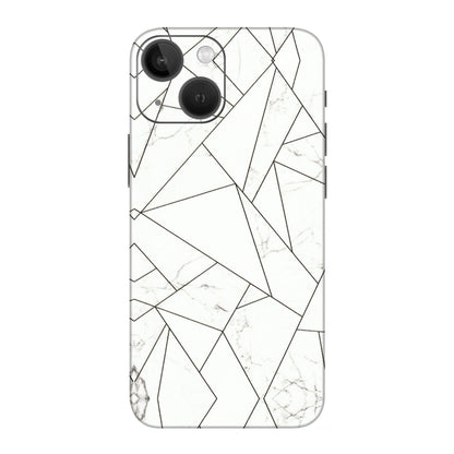 Apple iPhone Skins (All Models) - Luxury White Marble Effect - 3D Embossed Finish (L-168) iPhone 13 Mini