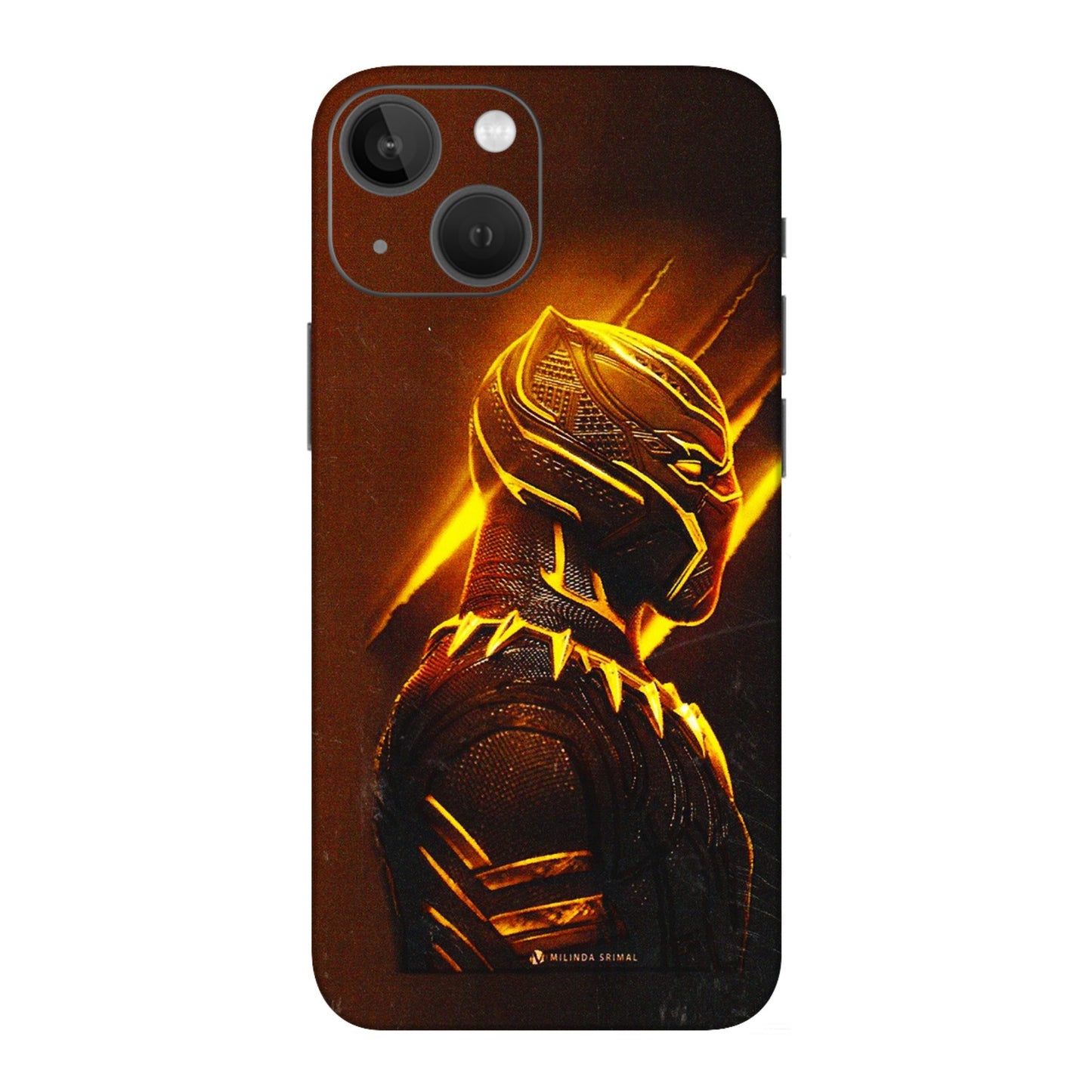 Apple iPhone Skins (All Models) - Gold Black Panther - 3D Embossed Finish (L-181) iPhone 13 Mini