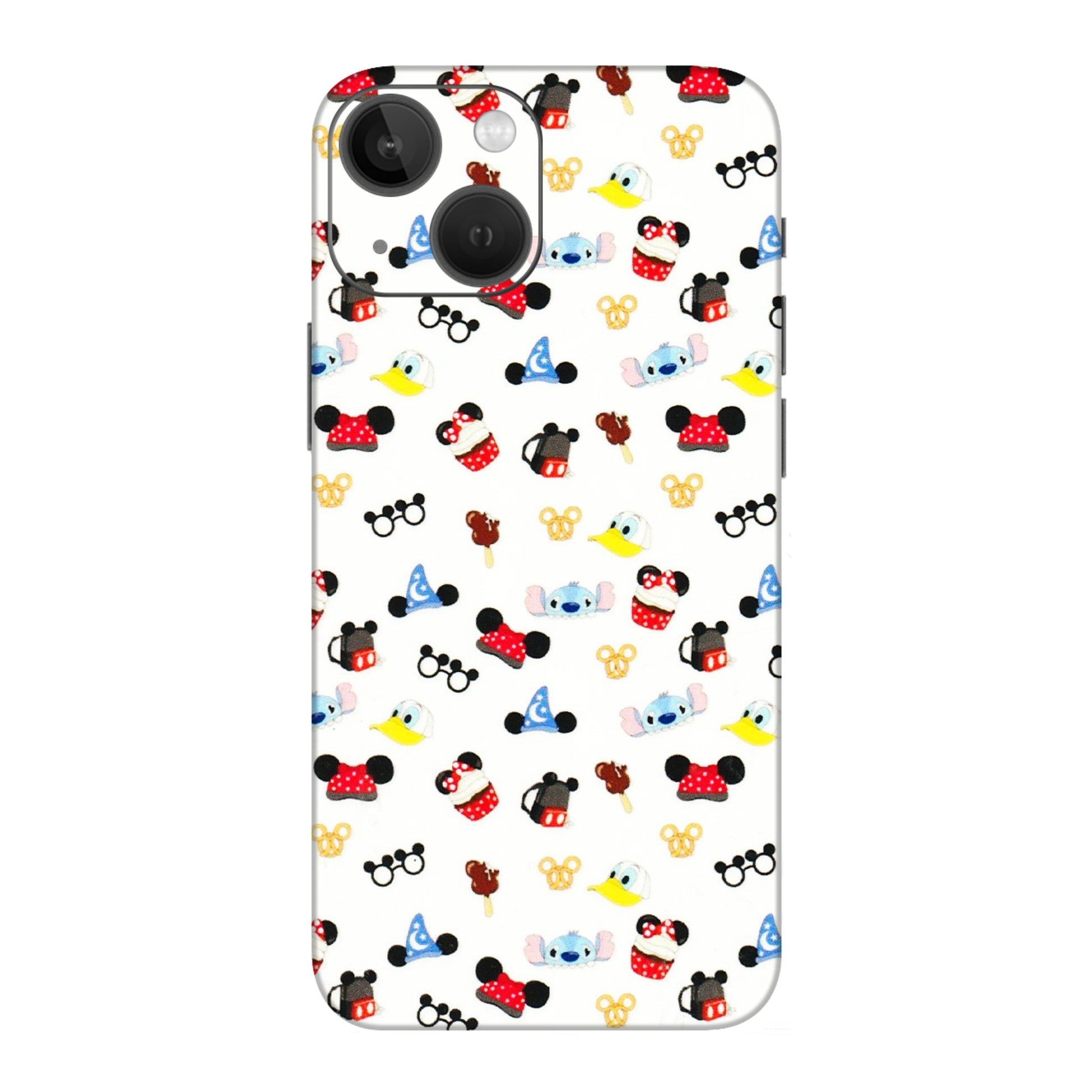 Apple iPhone Skins (All Models) - Minnie Mouse & Donald Doodles s - 3D Embossed Finish (L-194) iPhone 13 Mini