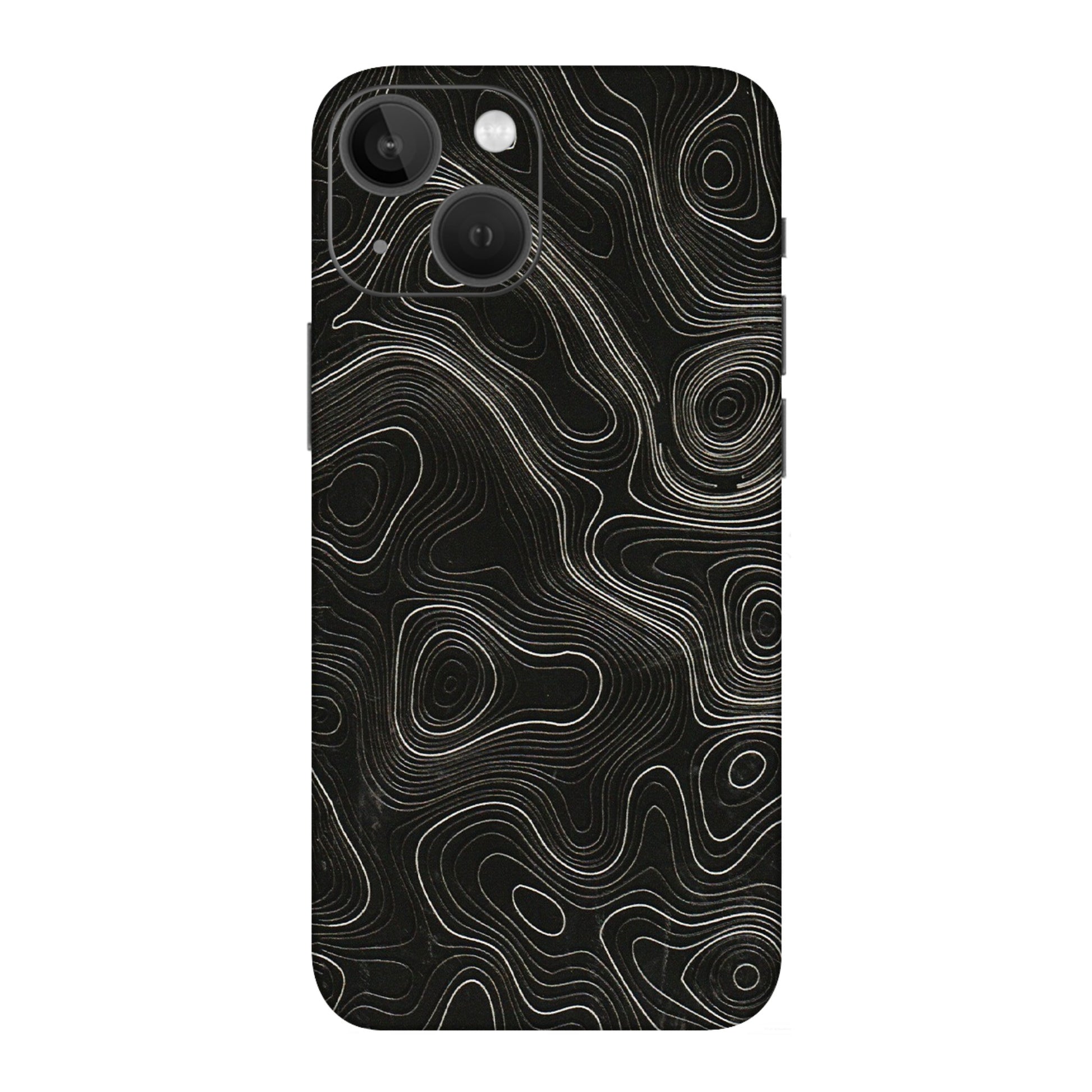 Apple iPhone Skins (All Models) - Black Swirl - 3D Embossed Finish (L-196) iPhone 13 Mini