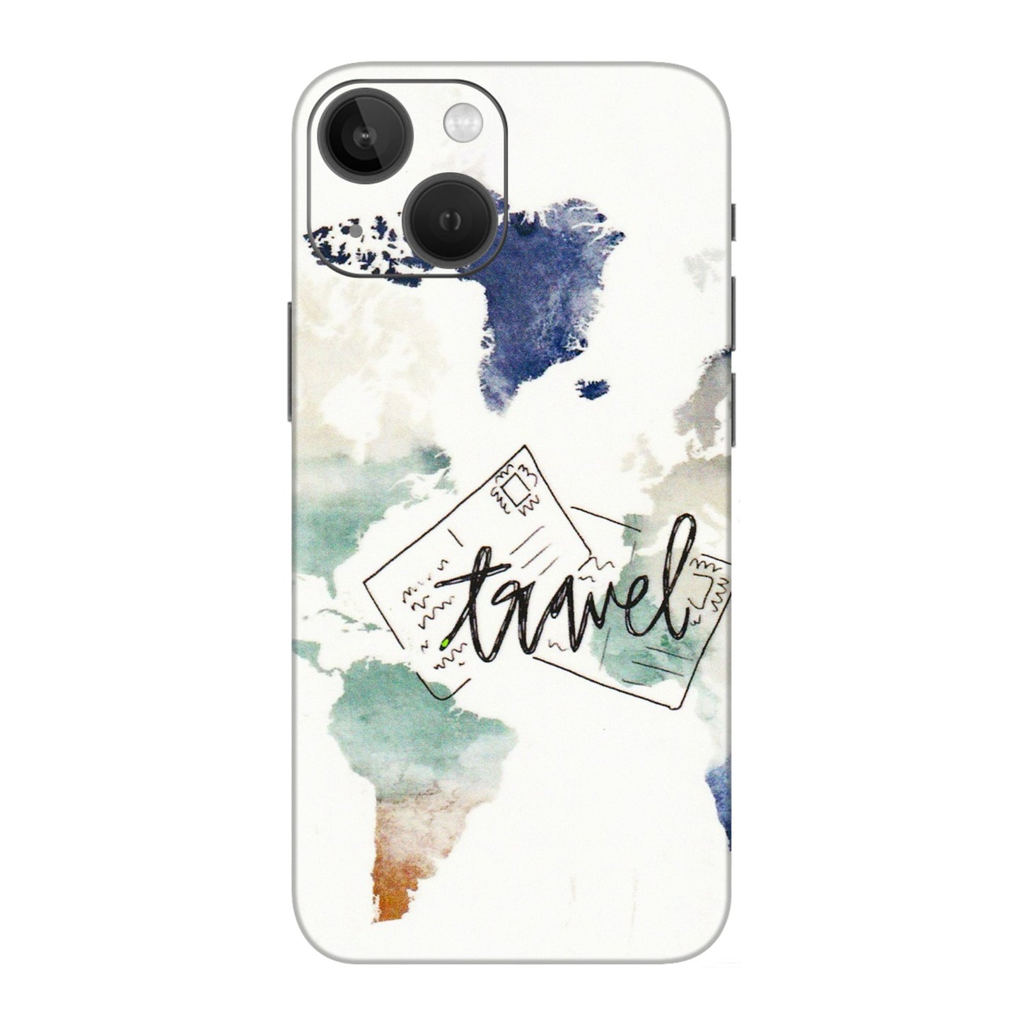 Apple iPhone Skins (All Models) - Travel The World - 3D Embossed Finish (L-232) iPhone 13 Mini