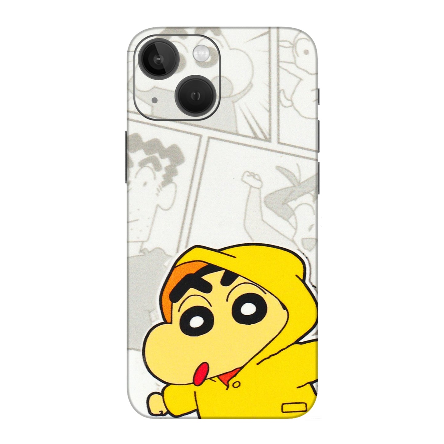 Apple iPhone Skins (All Models) - Yellow Shinchan Comic - 3D Embossed Finish (L-246) iPhone 13 Mini