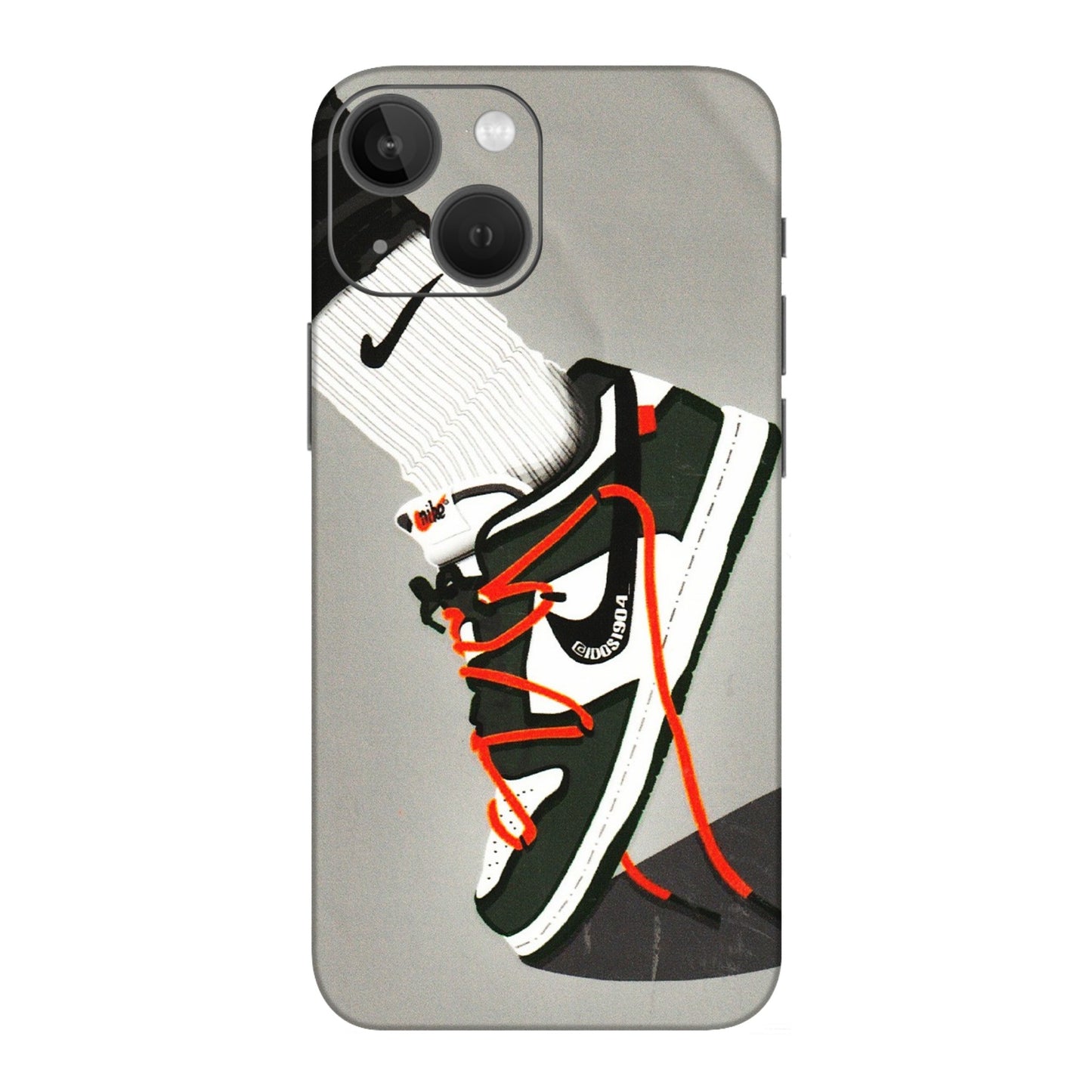 Apple iPhone Skins (All Models) - New Grey Sneaker - 3D Embossed Finish (L-261) iPhone 13 Mini