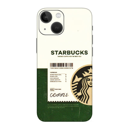 Apple iPhone Skins (All Models) - Starbucks Barcode - 3D Embossed Finish (L-308) iPhone 13 Mini