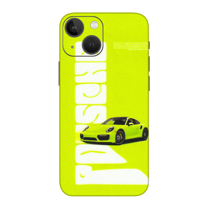 Apple iPhone Skins (All Models) - Lime Green Porche - 3D Embossed Finish (L-30) iPhone 13 Mini