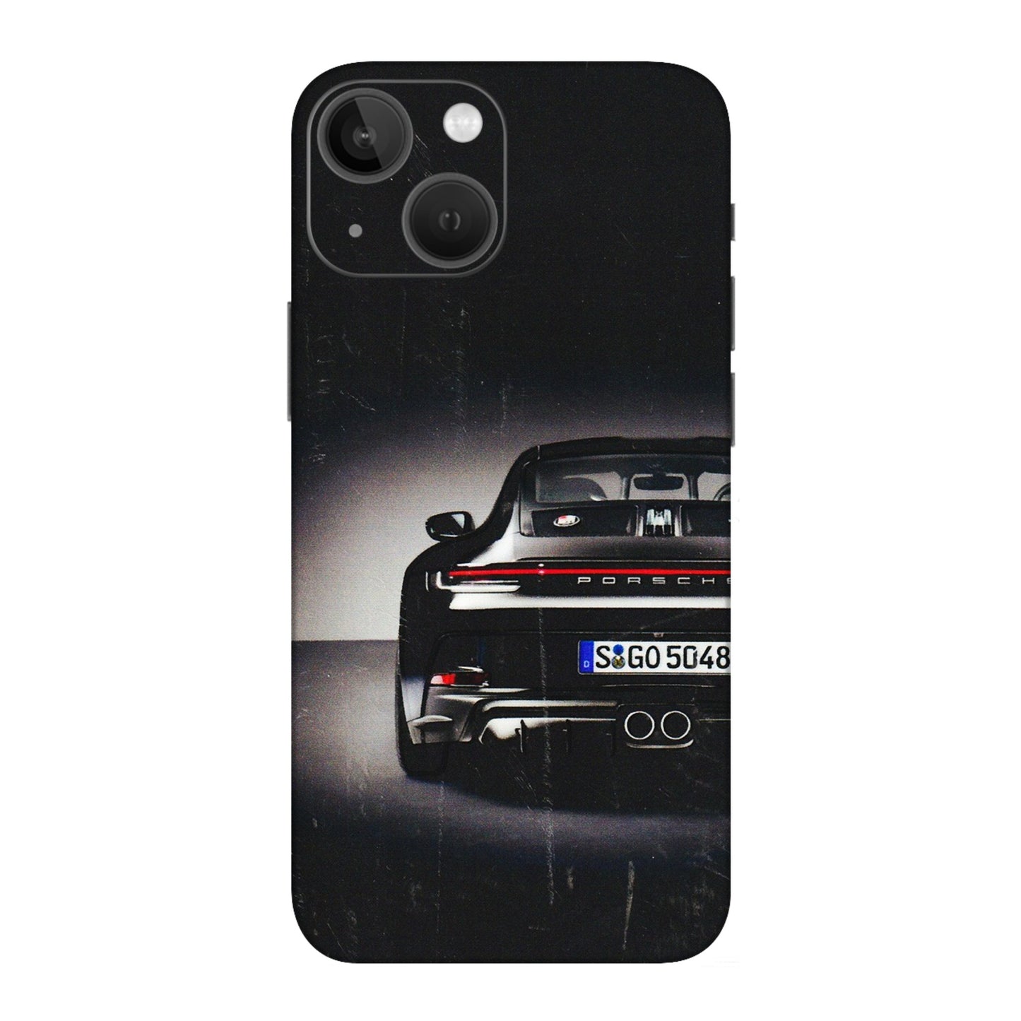Apple iPhone Skins (All Models) - New Black Porsche GT3 - 3D Embossed Finish (L-327) iPhone 13 Mini