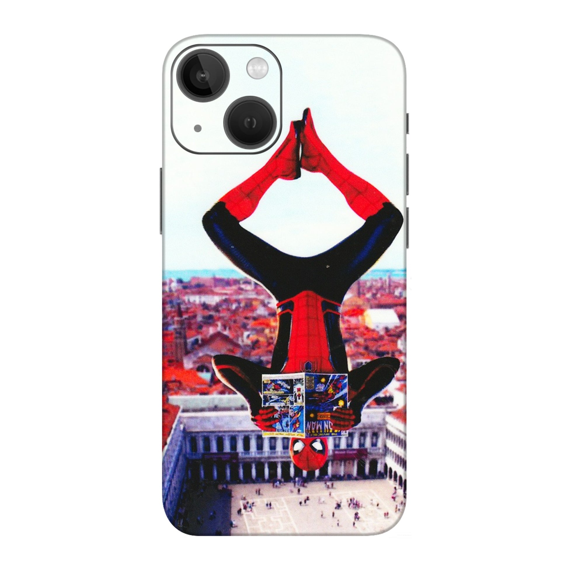 Apple iPhone Skins (All Models) - Spiderman Hanging - 3D Embossed Finish (L-53) iPhone 13 Mini