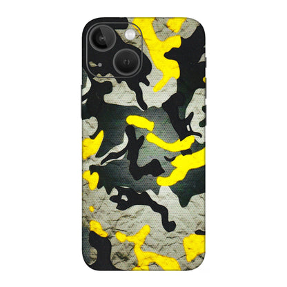 Apple iPhone Skins (All Models) - Yellow Camouflage - 3D Embossed Finish (L-61) iPhone 13 Mini