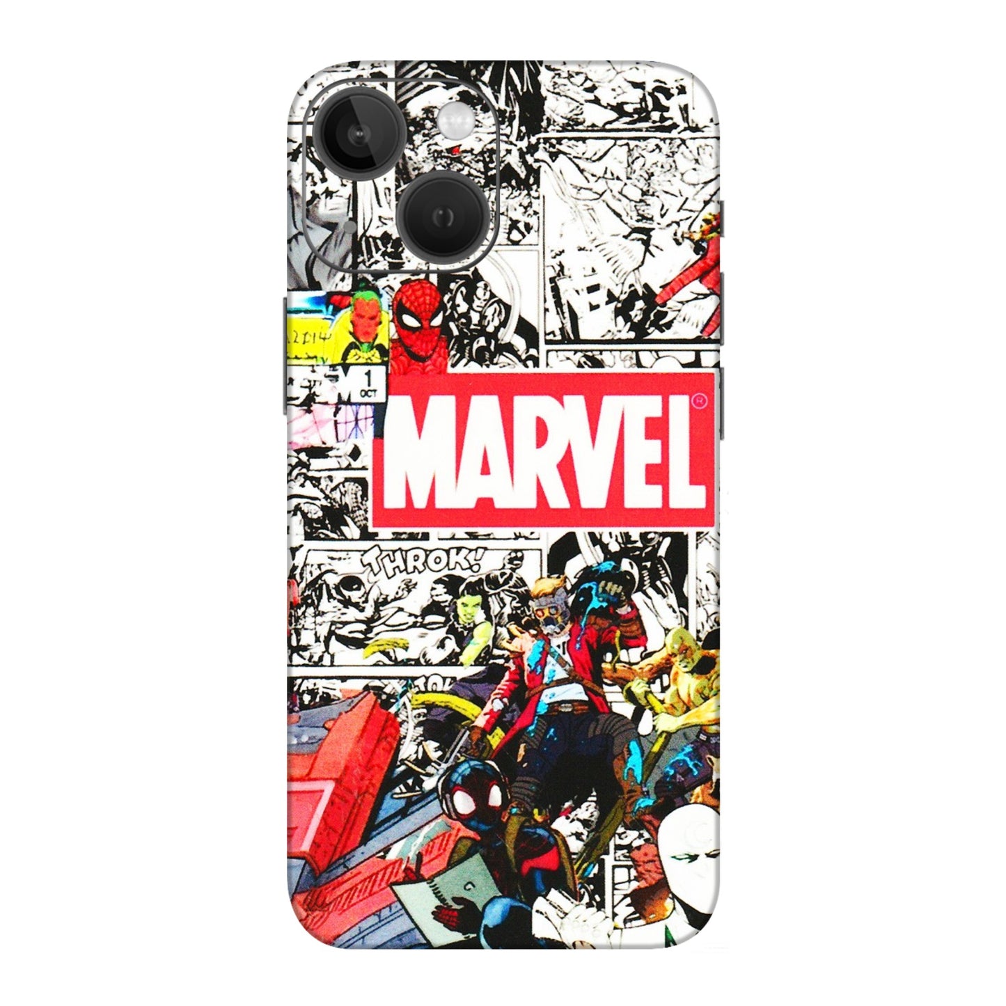 Apple iPhone Skins (All Models) - Marvel Colorful Comic - 3D Embossed Finish (L-64) iPhone 13 Mini