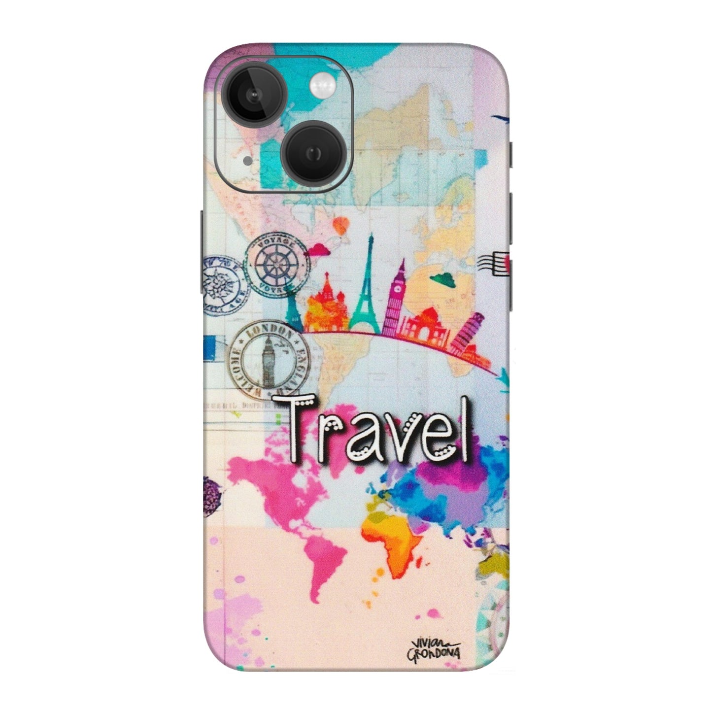 Apple iPhone Skins (All Models) - Travel The Wonders - Matte Finish (M-108) iPhone 13 Mini