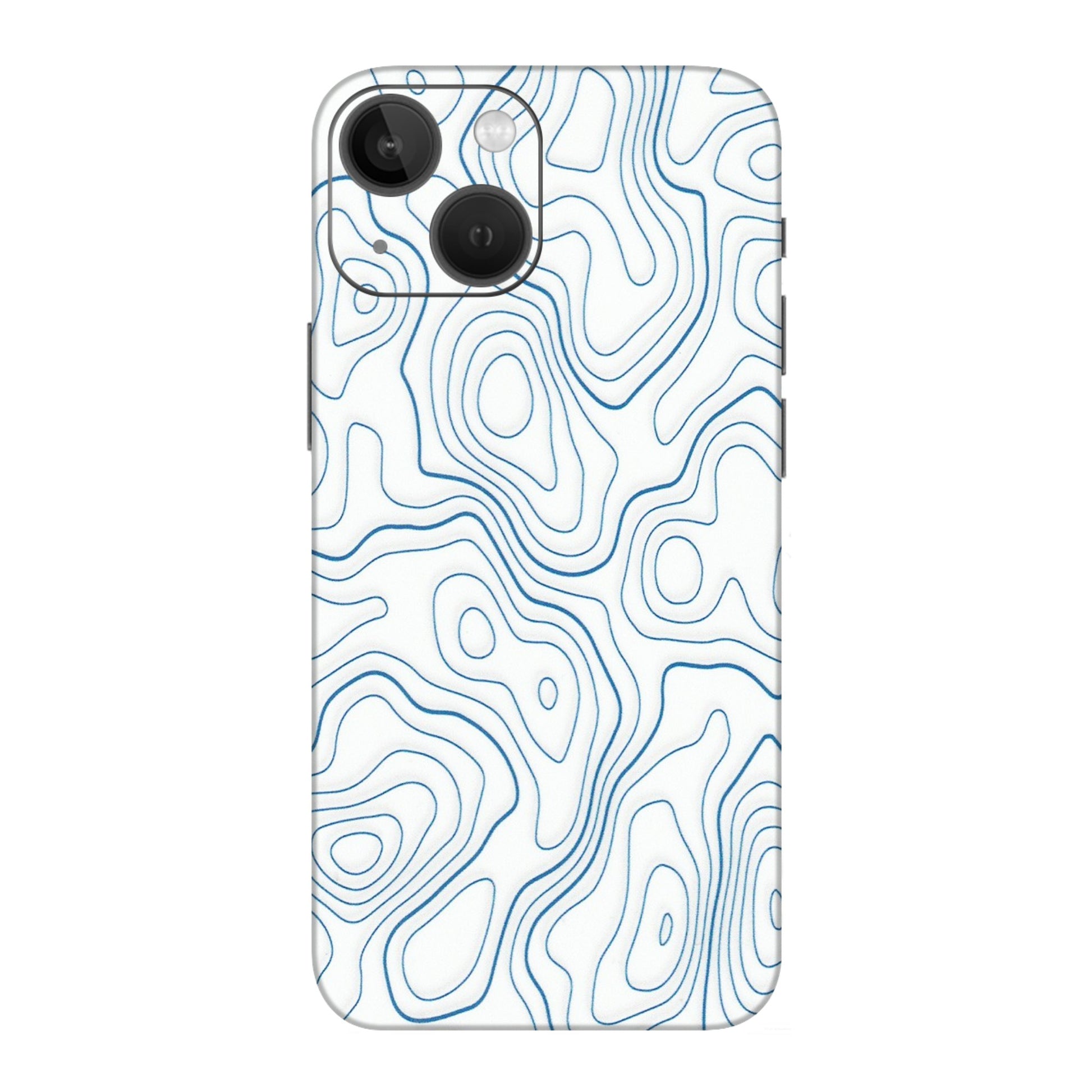 Apple iPhone Skins (All Models) - Blue And White Swirls - Matte Finish (M-139) iPhone 13 Mini