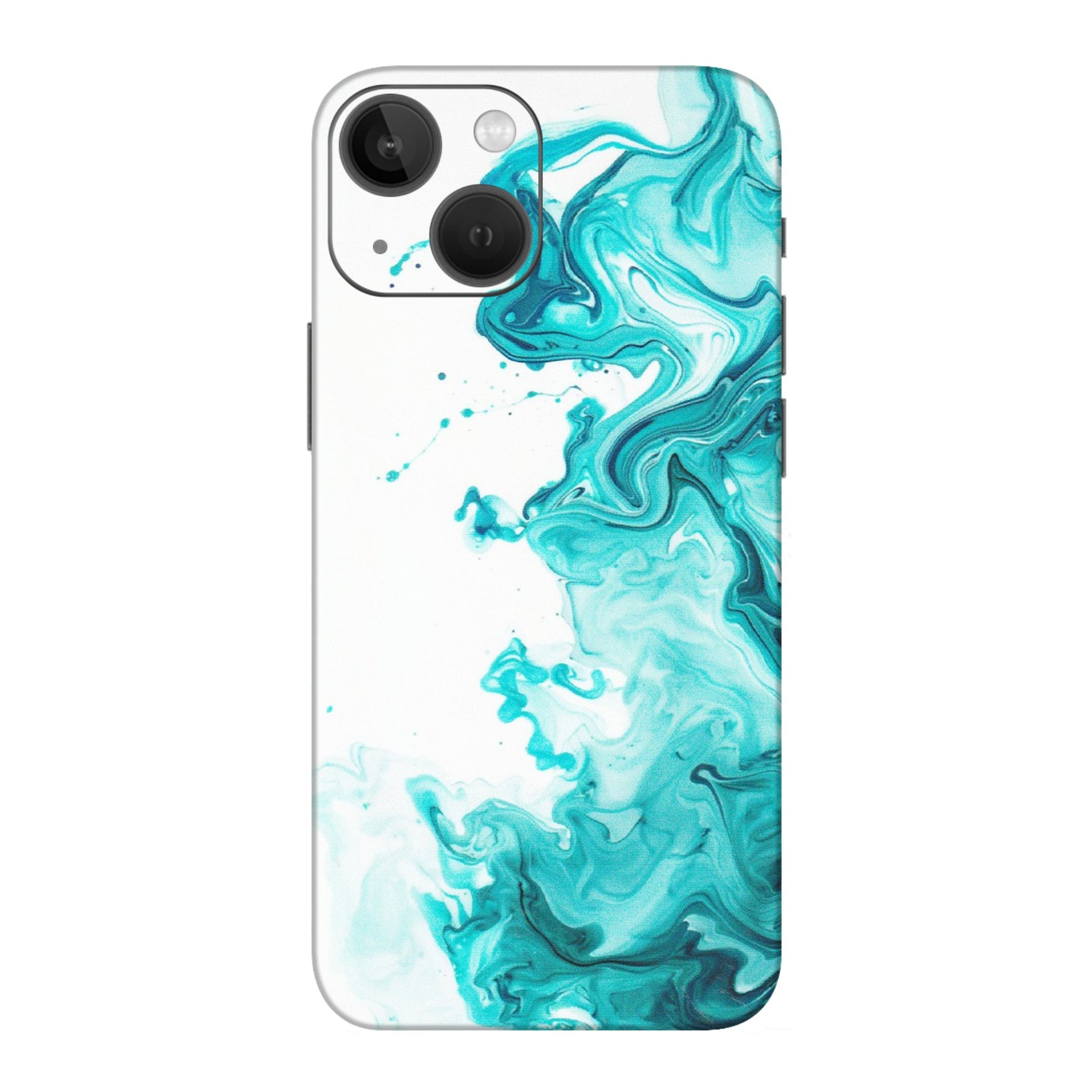 Apple iPhone Skins (All Models) - Sky Blue Abstract Colour - Matte Finish (M-146) iPhone 13 Mini