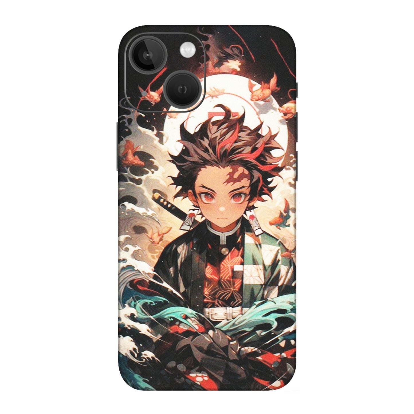 Apple iPhone Skins (All Models) - Tanjiro Demon Slayer Anime - Matte Finish (M-158) iPhone 13 Mini