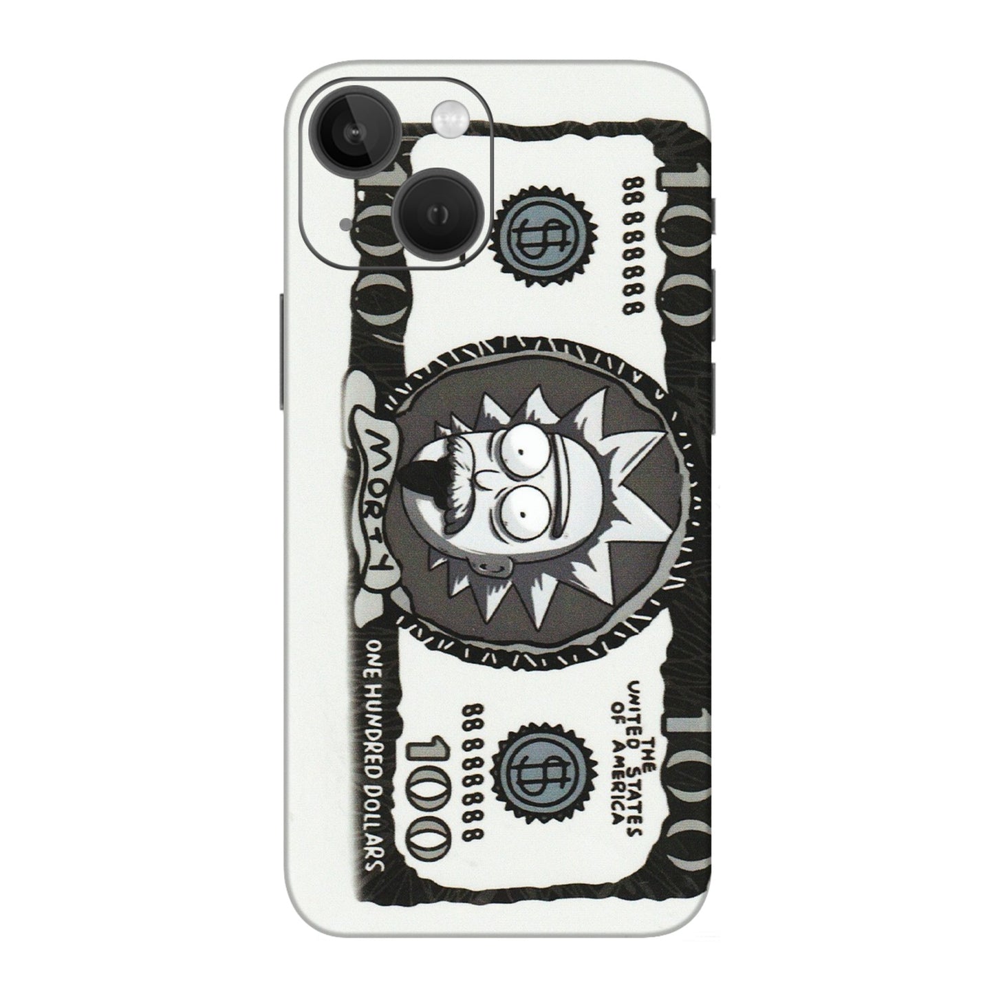 Apple iPhone Skins (All Models) - Rick And Morty Hundred Dollar Anime - Matte Finish (M-161) iPhone 13 Mini