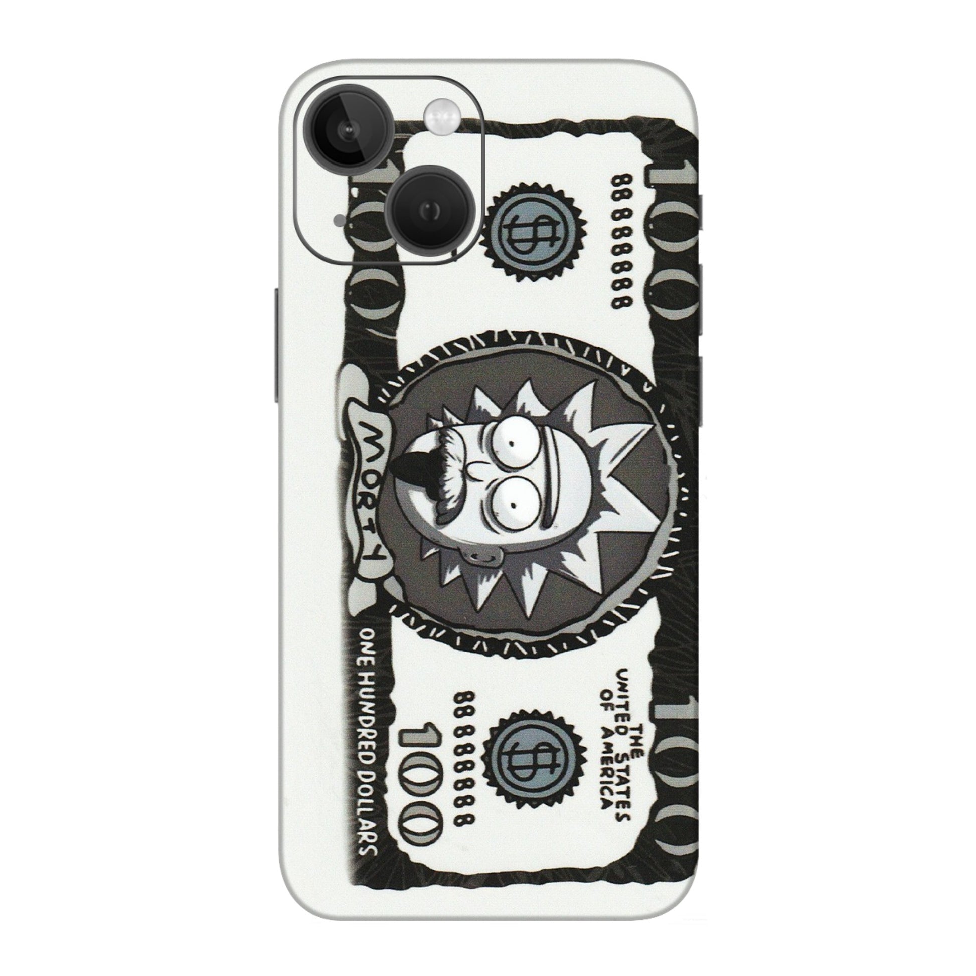 Apple iPhone Skins (All Models) - Rick And Morty Hundred Dollar Anime - Matte Finish (M-161) iPhone 13 Mini