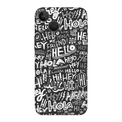 Apple iPhone Skins (All Models) - Hi Hello Doodles - Matte Finish (M-25) iPhone 13 Mini