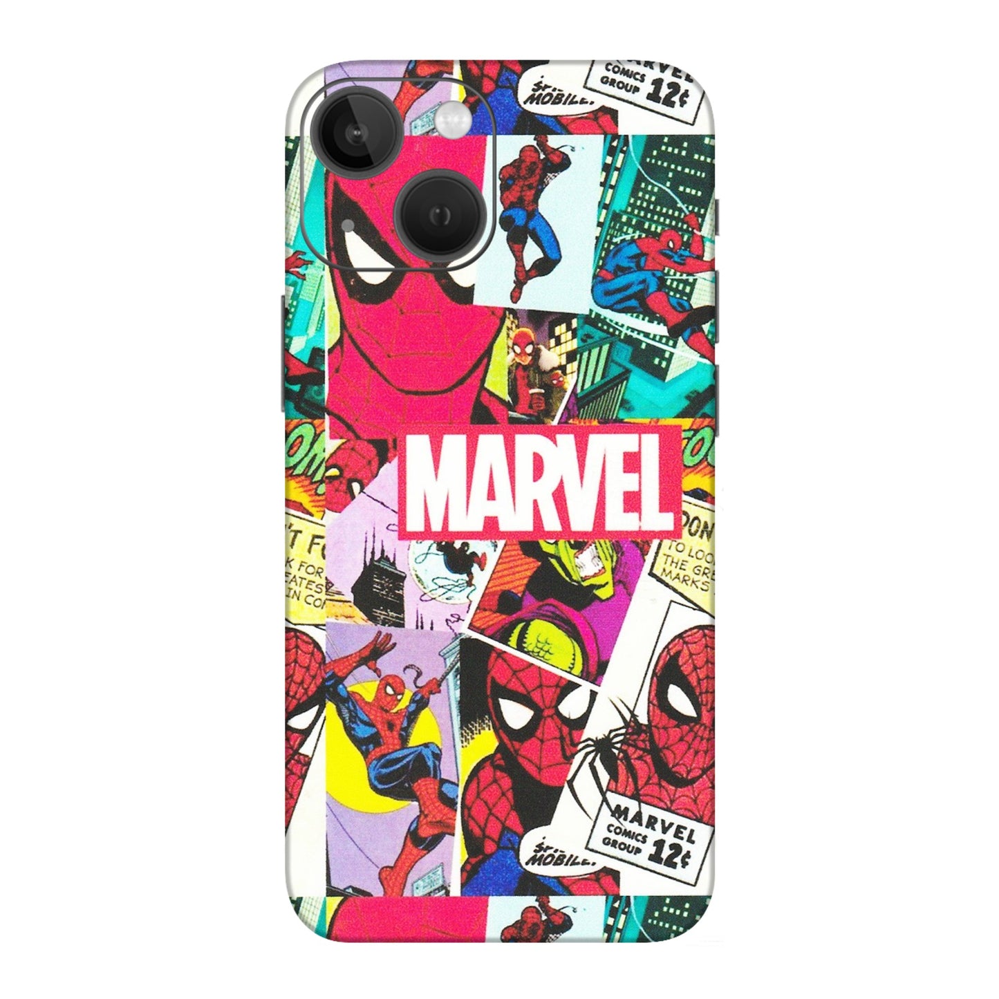 Apple iPhone Skins (All Models) - Marvel Comic Spiderman Grafitti - Matte Finish (M-72) iPhone 13 Mini