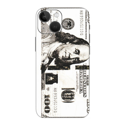 Apple iPhone Skins (All Models) - 100 Dollar Currency - Transparent Finish (T-01) iPhone 13 Mini