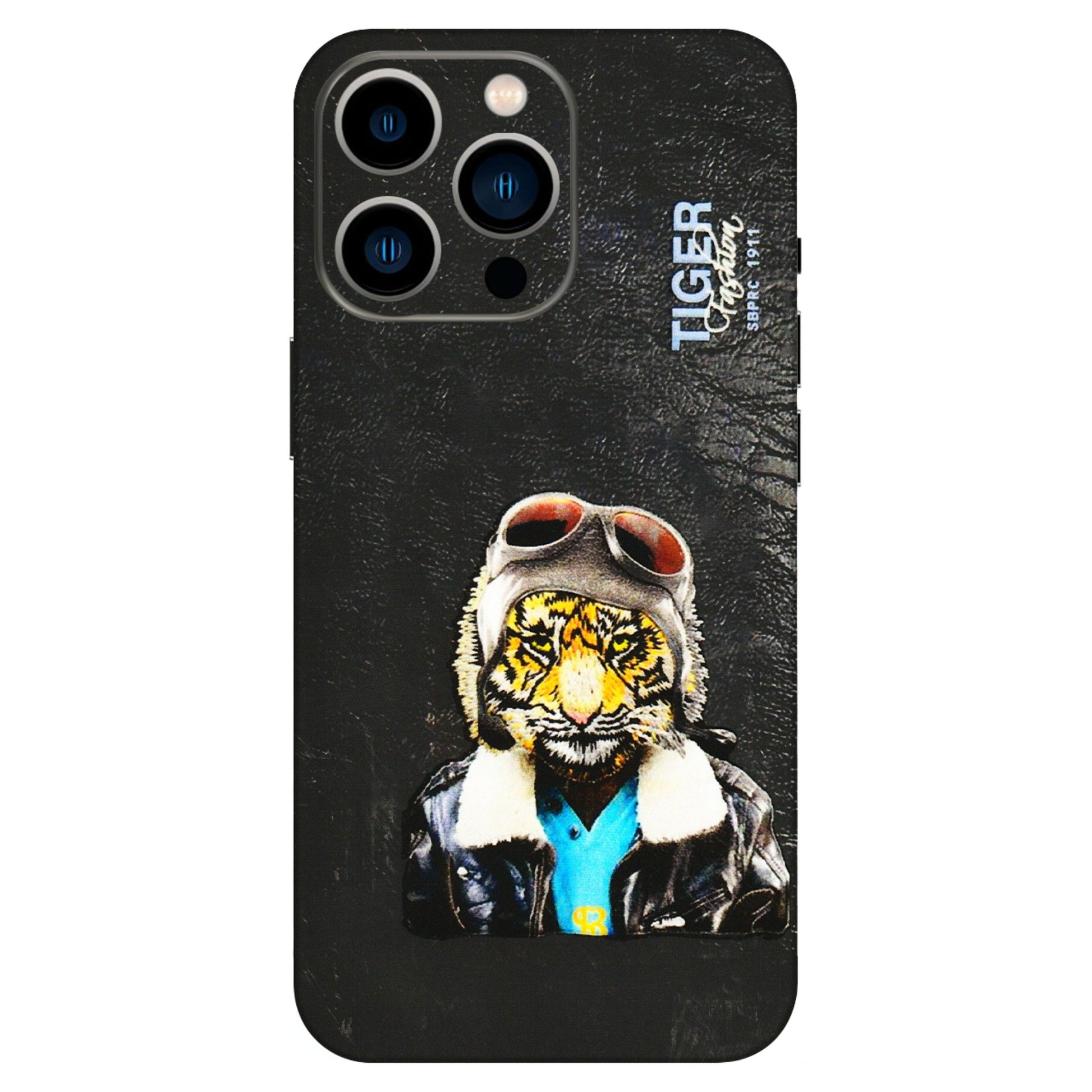 Apple iPhone Skins (All Models) - Rider Tiger - 3D Embossed Finish (L-113) iPhone 13 Pro